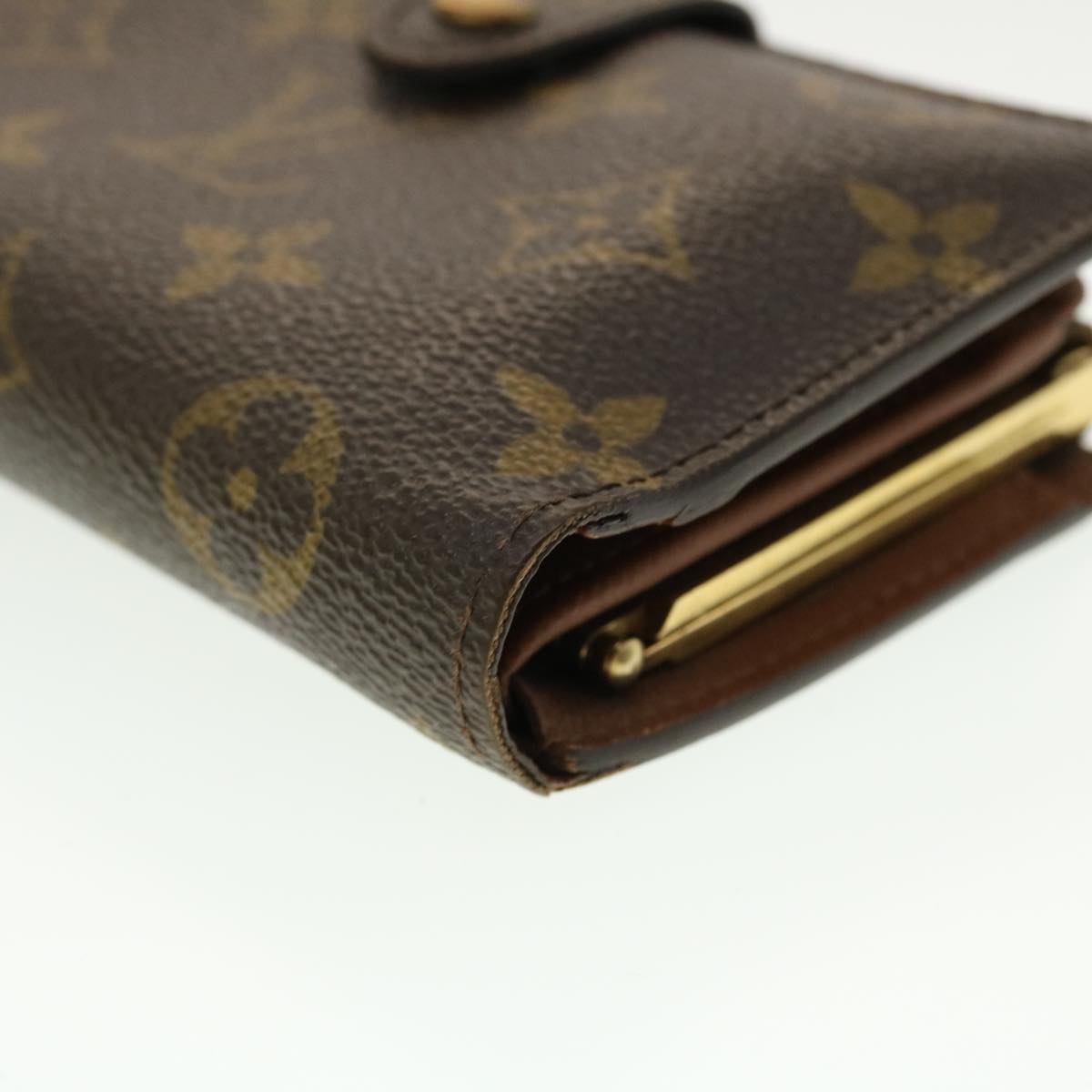 LOUIS VUITTON Monogram Porte Monnaie Billets Viennois Wallet M61663 Auth 39481