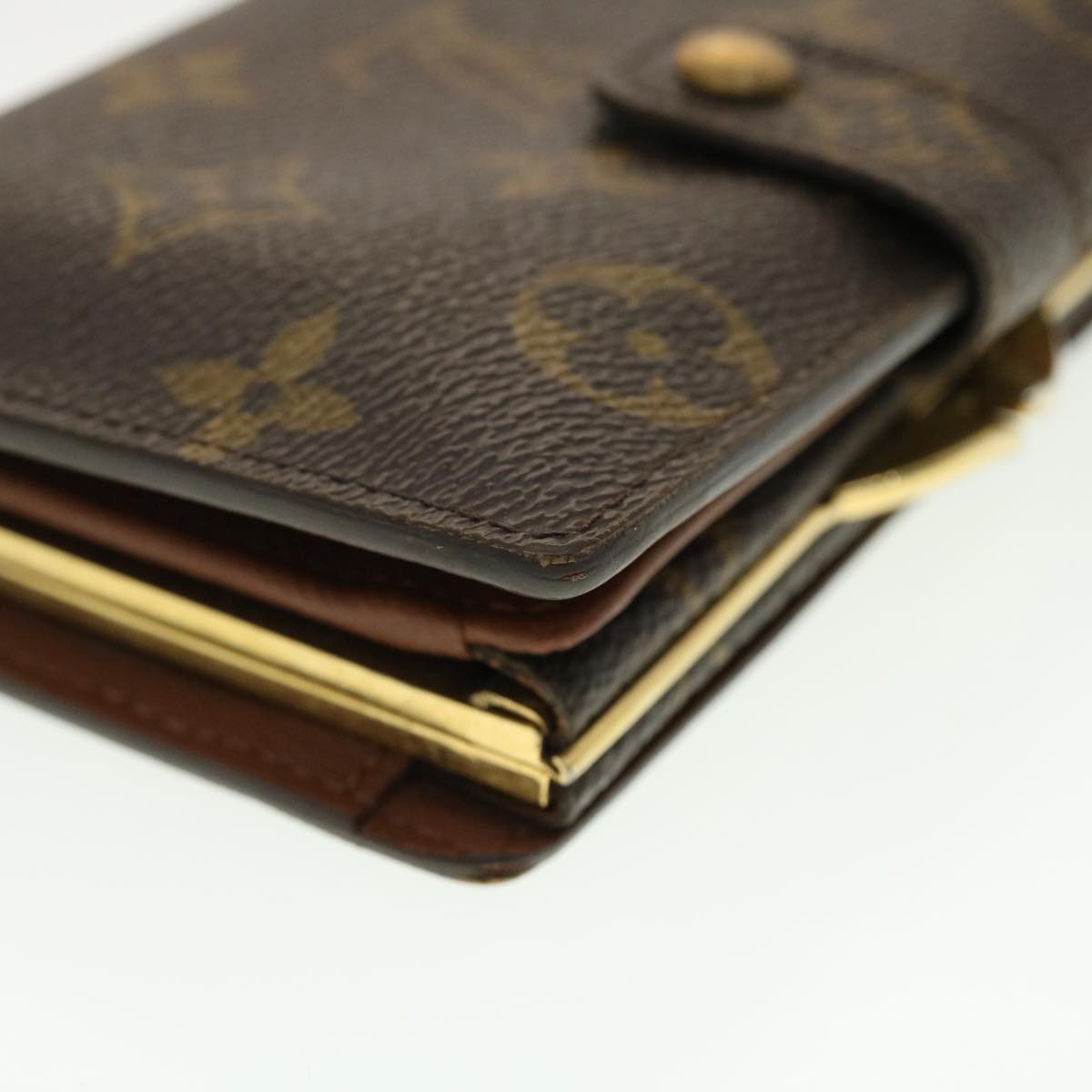 LOUIS VUITTON Monogram Porte Monnaie Billets Viennois Wallet M61663 Auth 39481