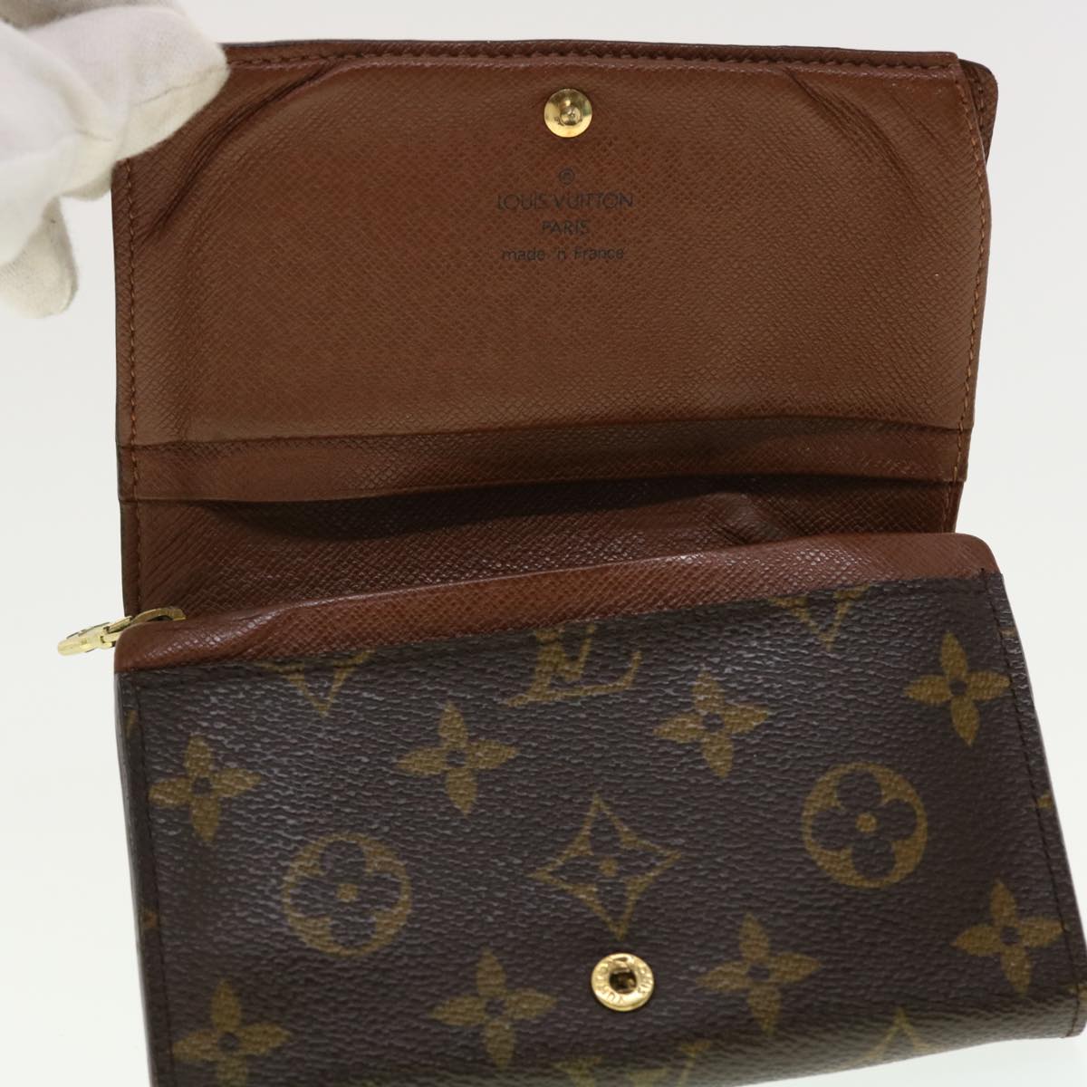 LOUIS VUITTON Monogram Porte Monnaie Billets Tresor Wallet M61730 LV Auth 39491