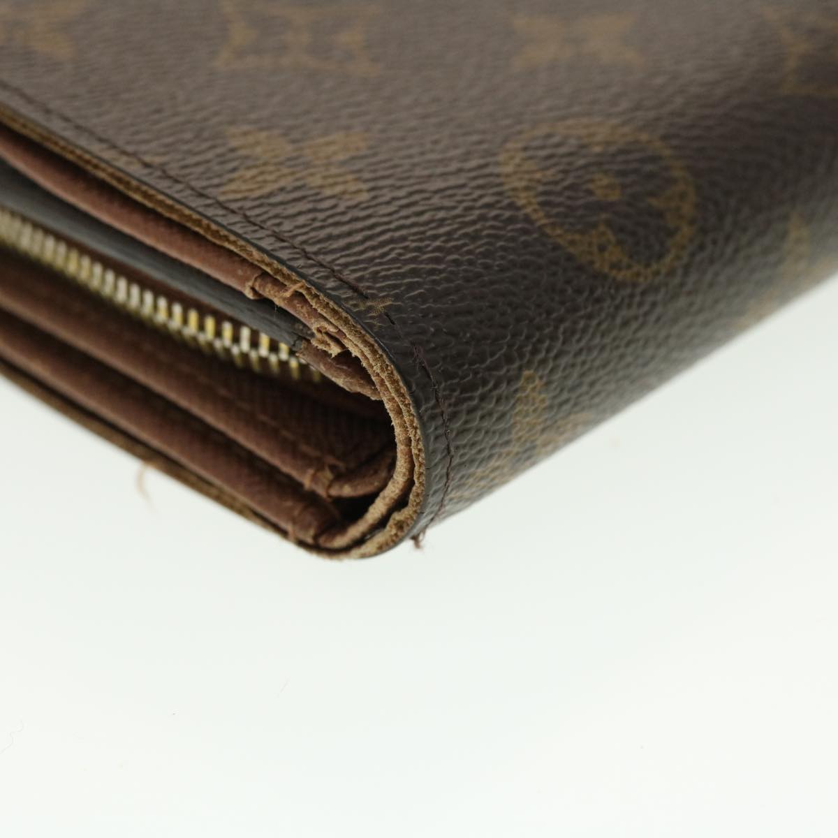 LOUIS VUITTON Monogram Porte Monnaie Billets Tresor Wallet M61730 LV Auth 39492