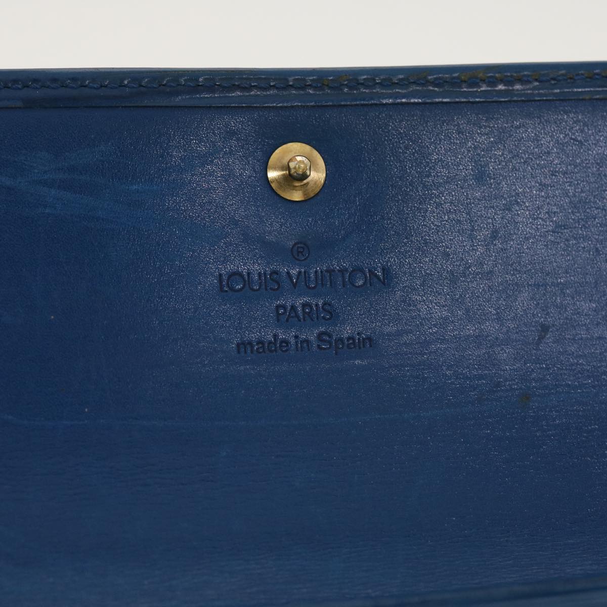 LOUIS VUITTON Epi Porte Tresor International Long Wallet Blue M63385 Auth 39504