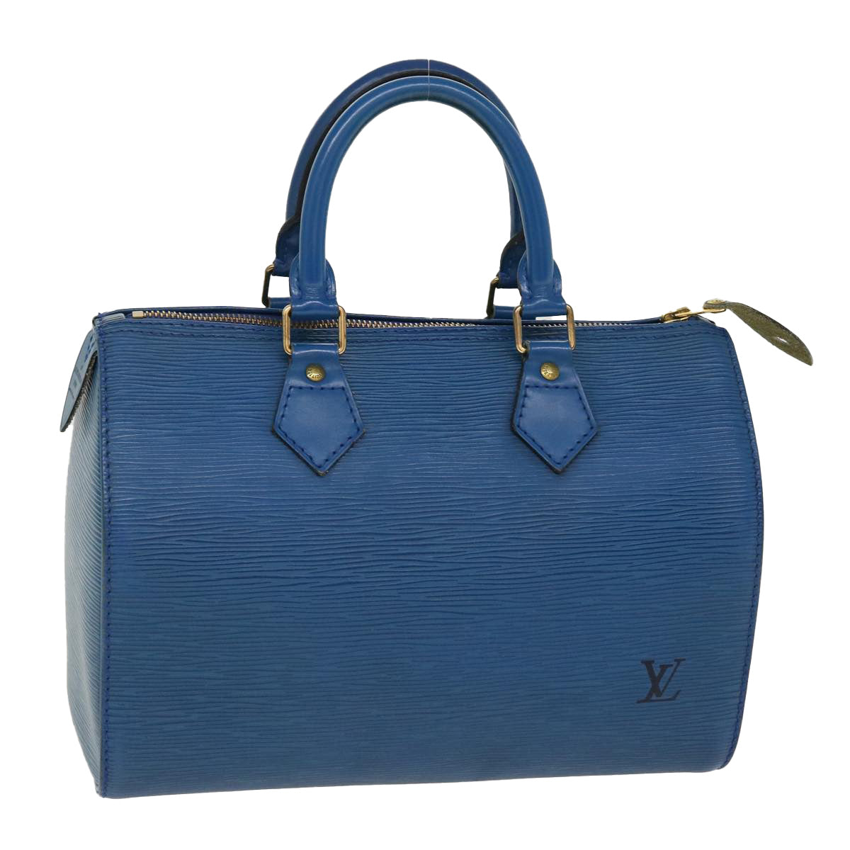 LOUIS VUITTON Epi Speedy 25 Hand Bag Toledo Blue M43015 LV Auth 39534