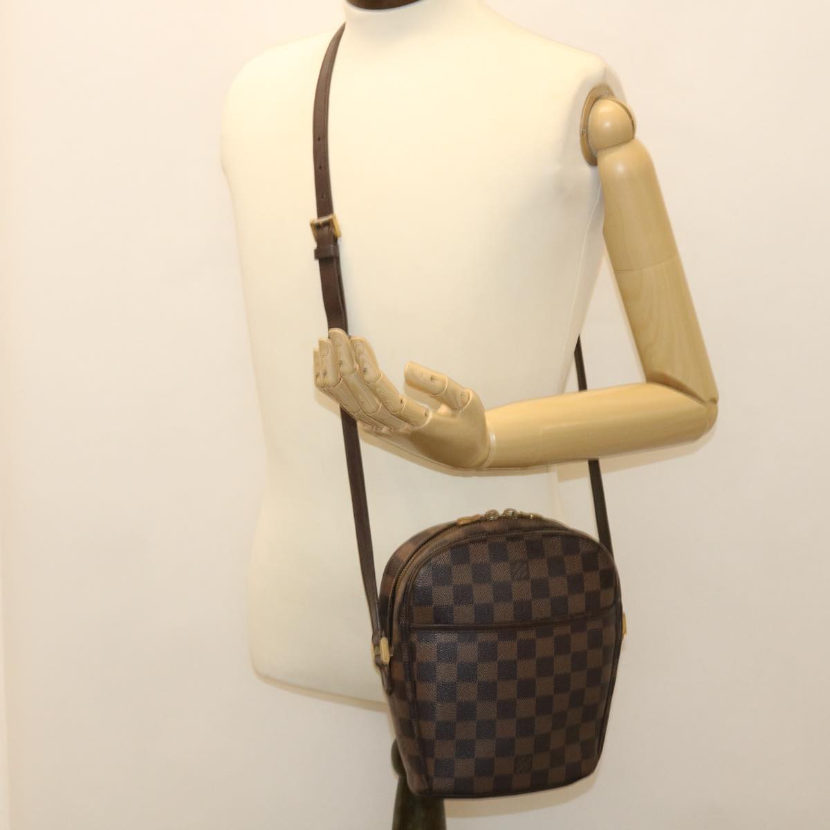 LOUIS VUITTON Damier Ebene Ipanema PM Shoulder Bag N51294 LV Auth 39558