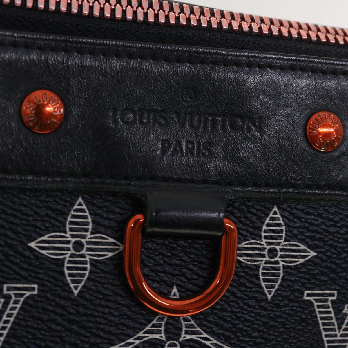 LOUIS VUITTON Monogram Ink Pochette Apollo Clutch Bag Navy M62905 LV Auth 39644A