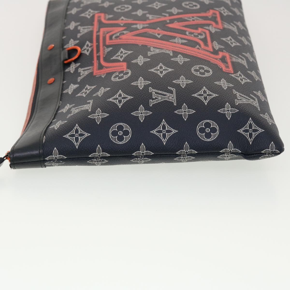 LOUIS VUITTON Monogram Ink Pochette Apollo Clutch Bag Navy M62905 LV Auth 39644A