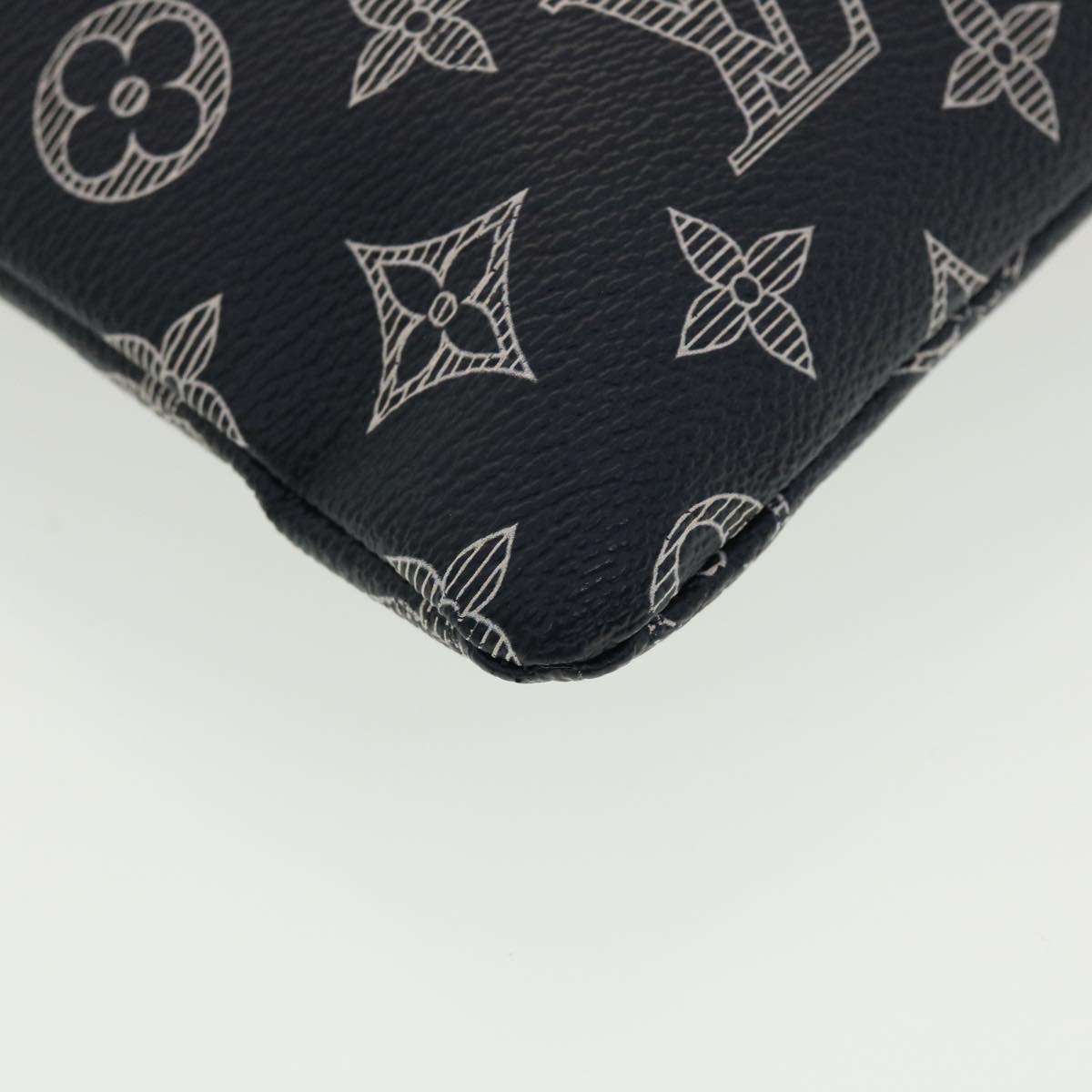 LOUIS VUITTON Monogram Ink Pochette Apollo Clutch Bag Navy M62905 LV Auth 39644A