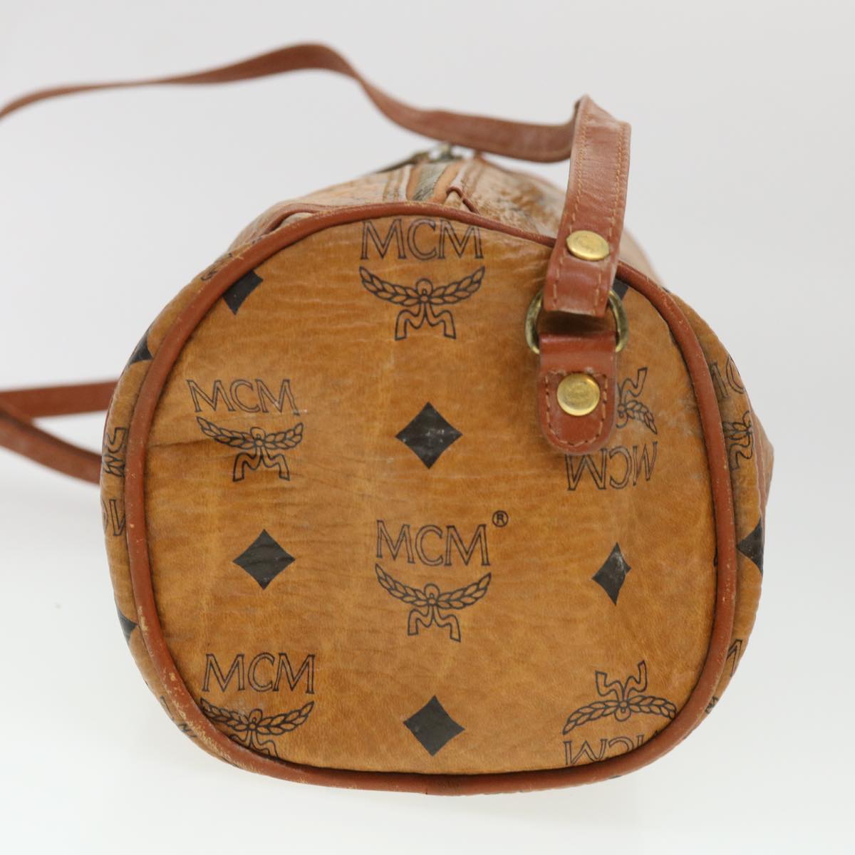 MCM Vicetos Shoulder Bag PVC Leather Brown Auth 39648