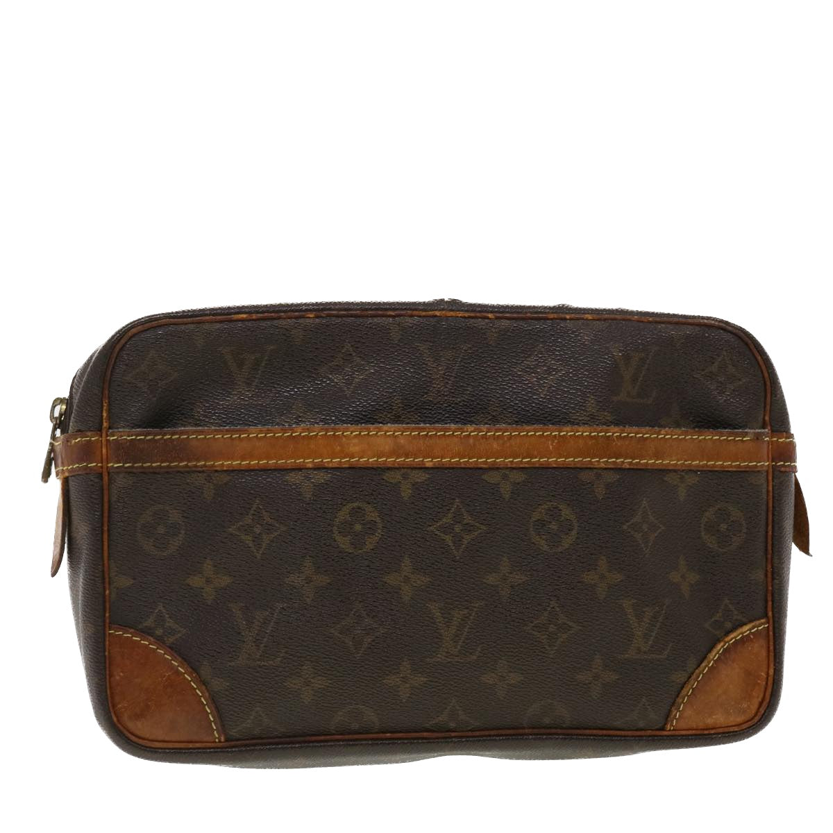 LOUIS VUITTON Monogram Compiegne 28 Clutch Bag M51845 LV Auth 39659