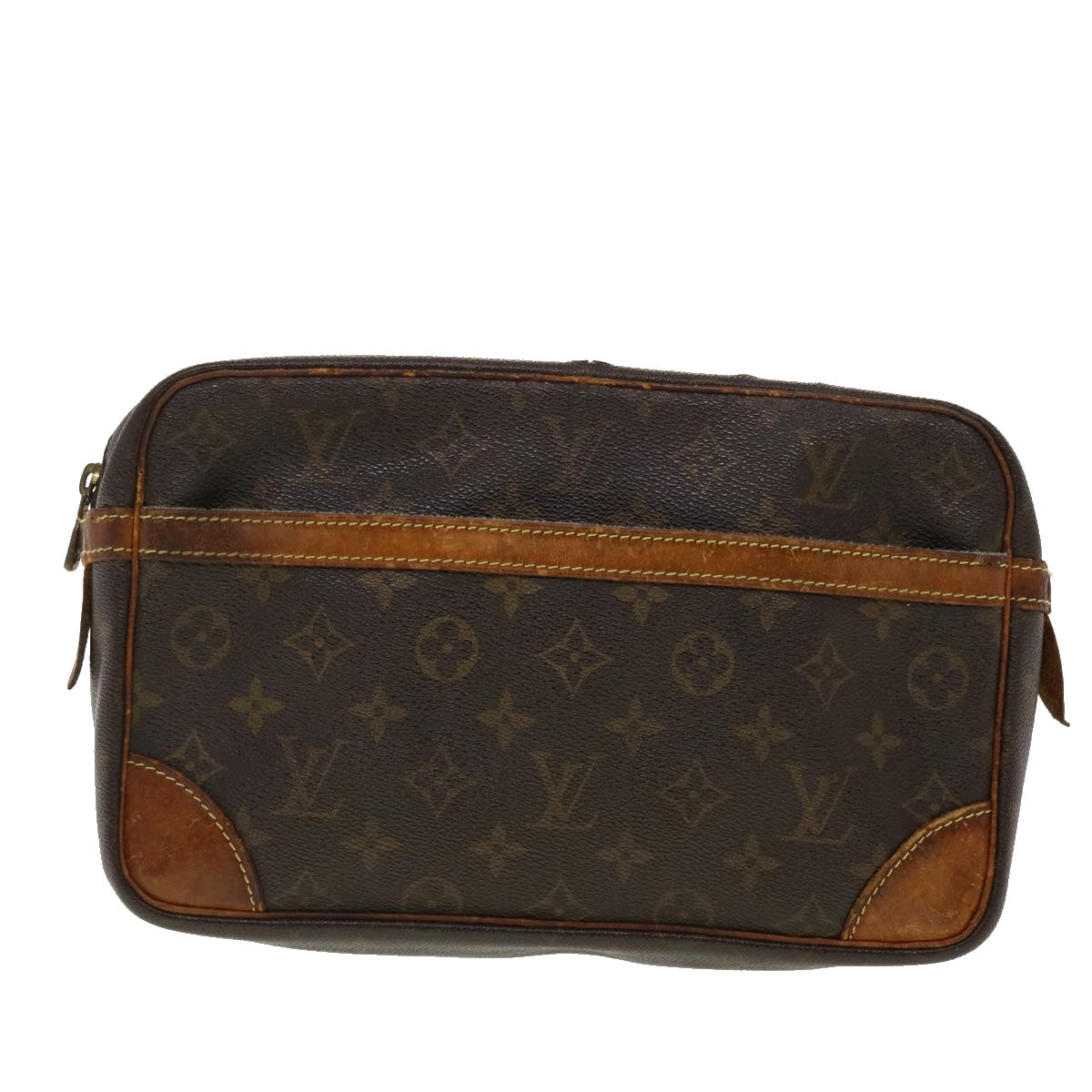 LOUIS VUITTON Monogram Compiegne 28 Clutch Bag M51845 LV Auth 39659