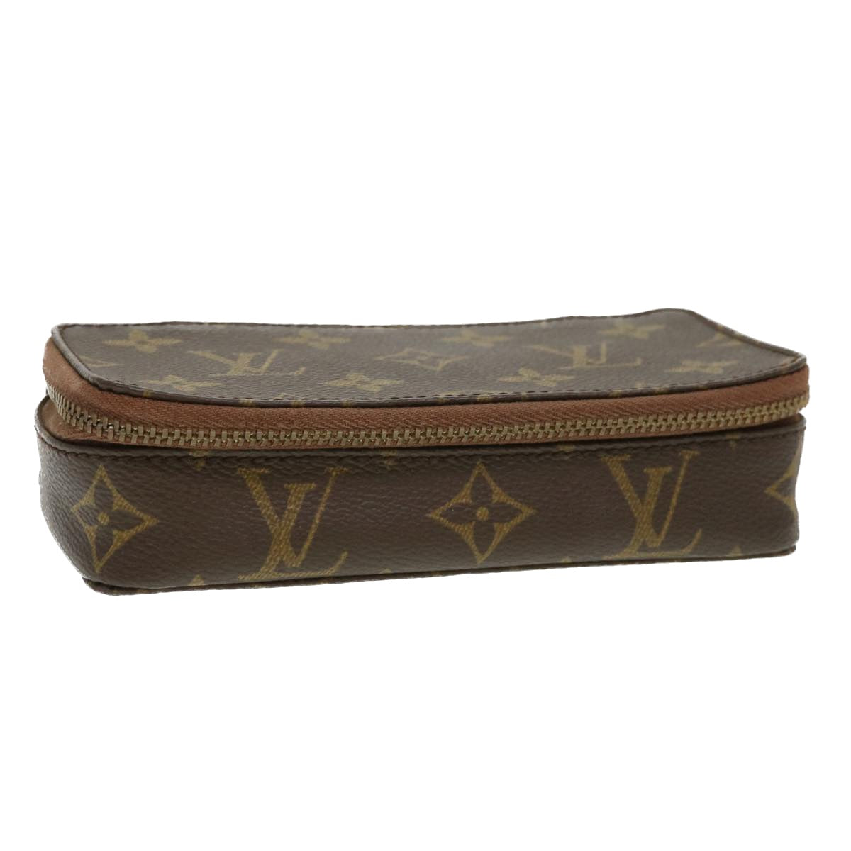 LOUIS VUITTON Monogram Poche Monte Carlo Jewelry Box M47352 LV Auth 39662