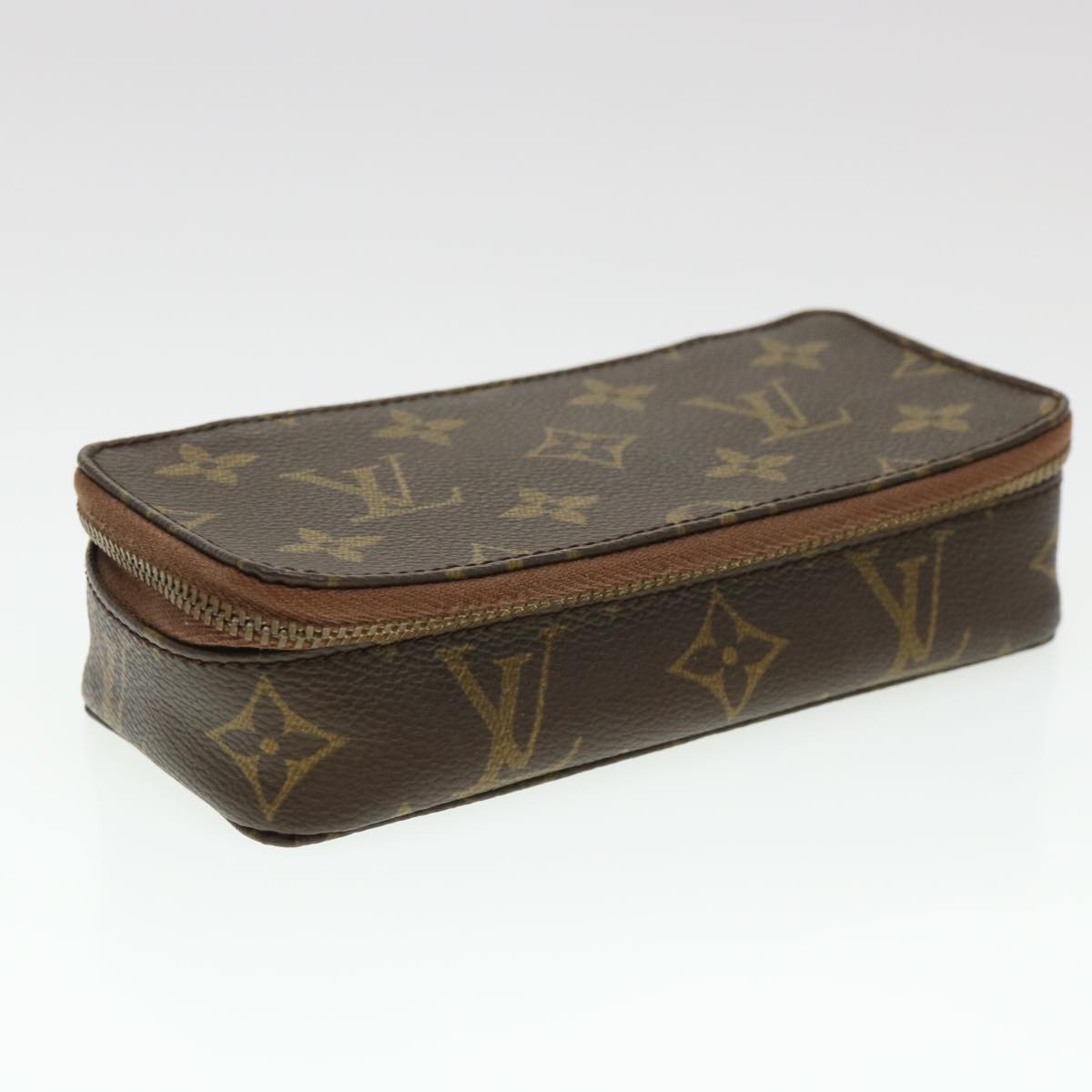 LOUIS VUITTON Monogram Poche Monte Carlo Jewelry Box M47352 LV Auth 39662