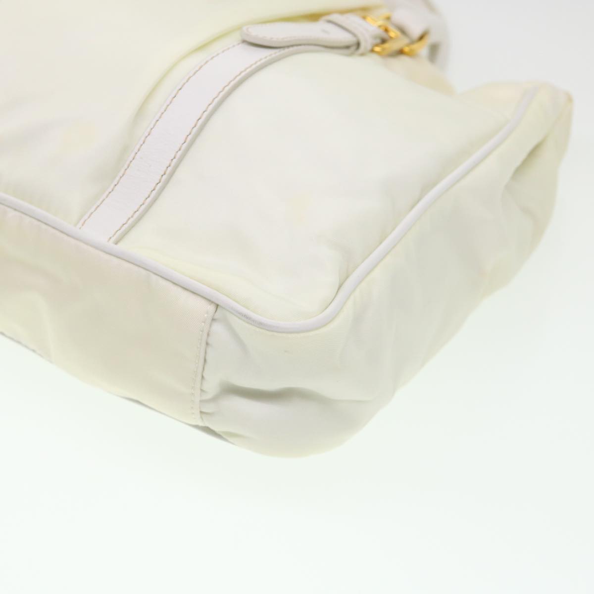 PRADA Hand Bag Nylon 2way White Auth 39688