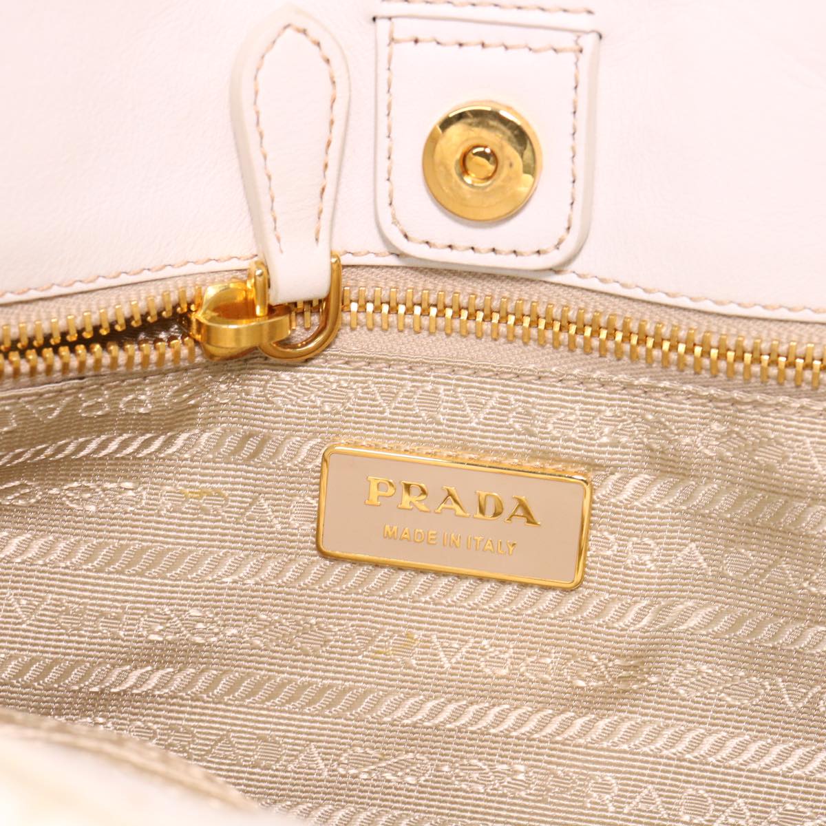 PRADA Hand Bag Nylon 2way White Auth 39688