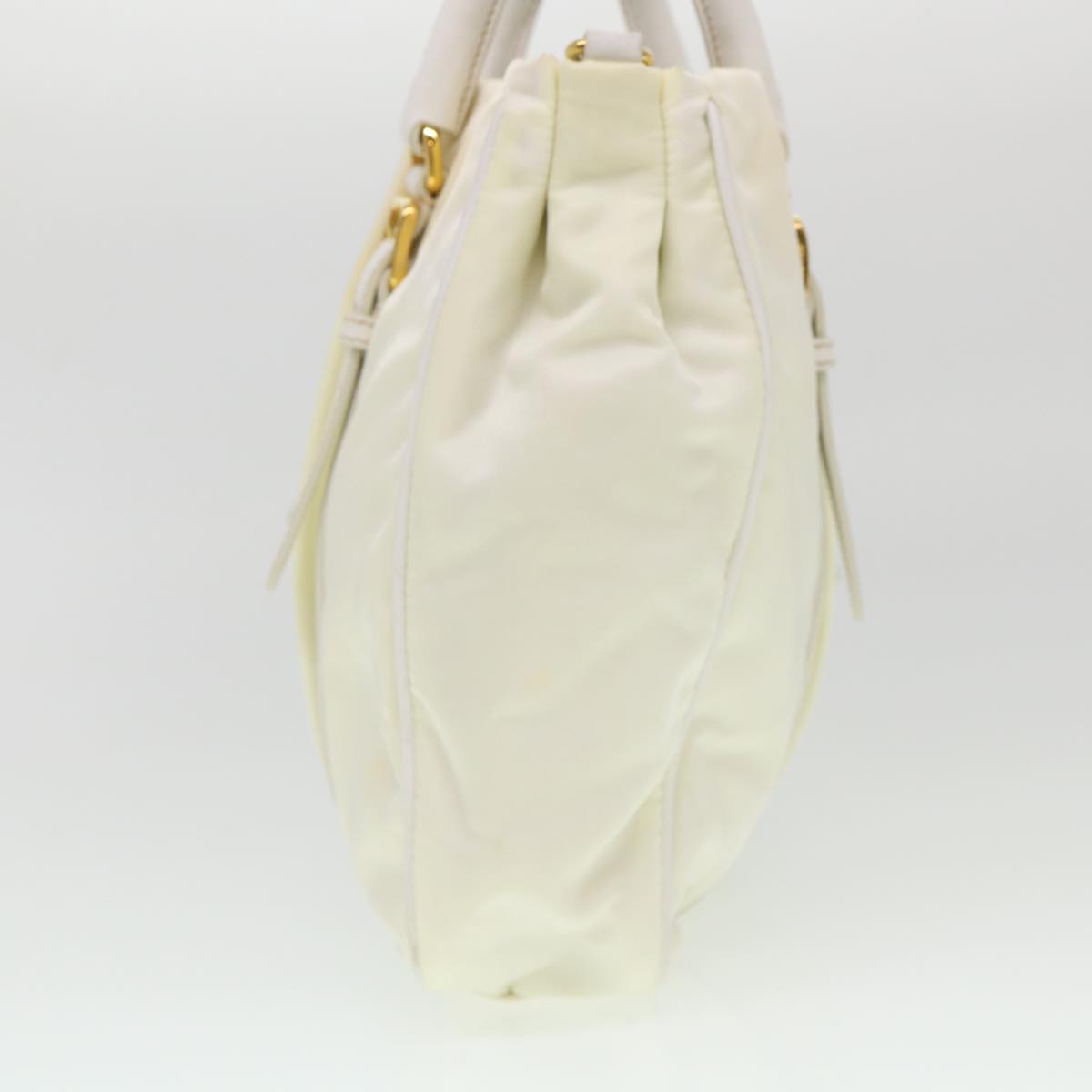 PRADA Hand Bag Nylon 2way White Auth 39688