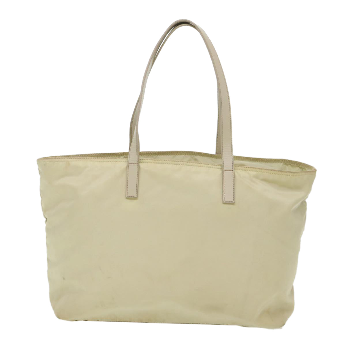 PRADA Tote Bag Nylon White Auth 39689 - 0