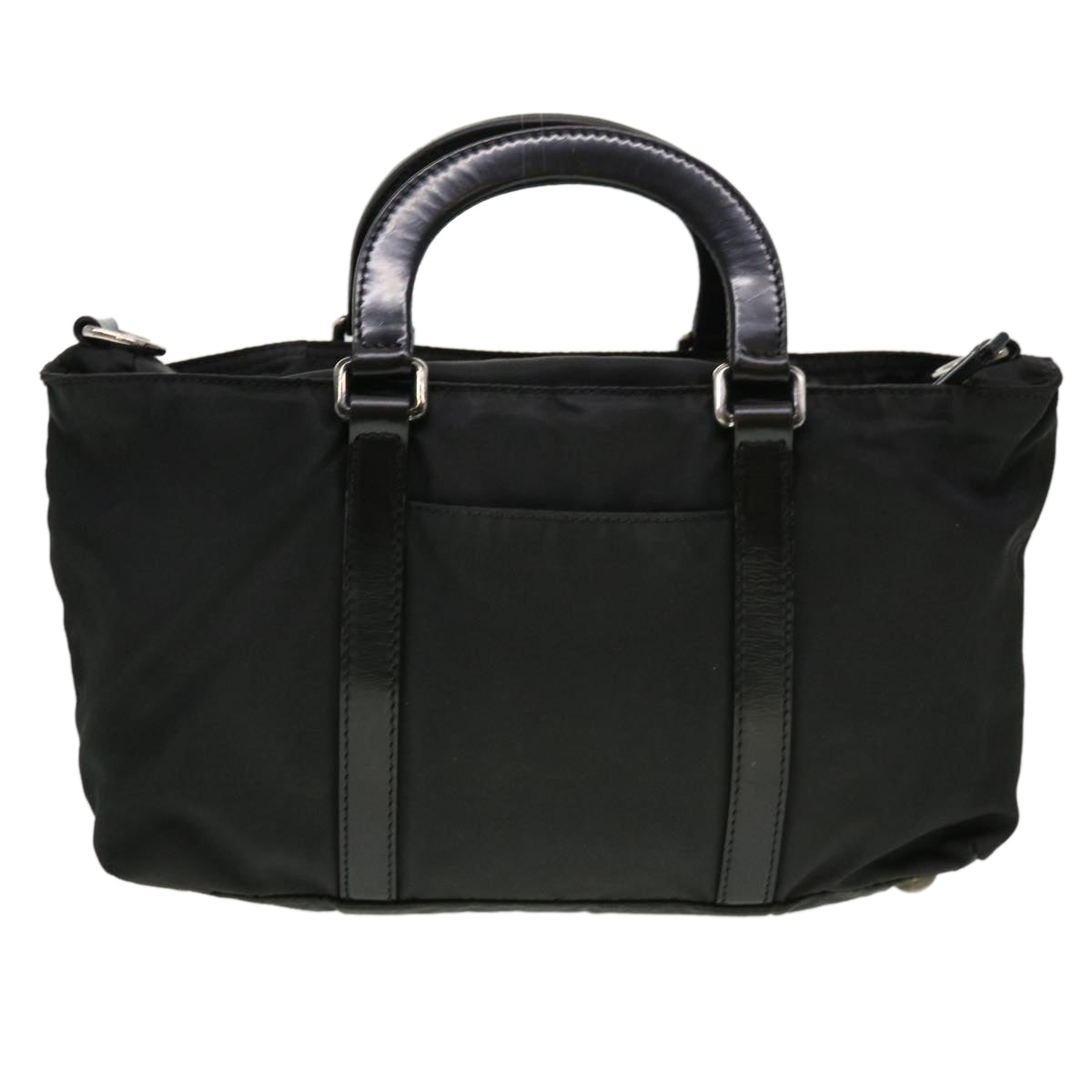PRADA Hand Bag Nylon 2way Black Auth 39702 - 0