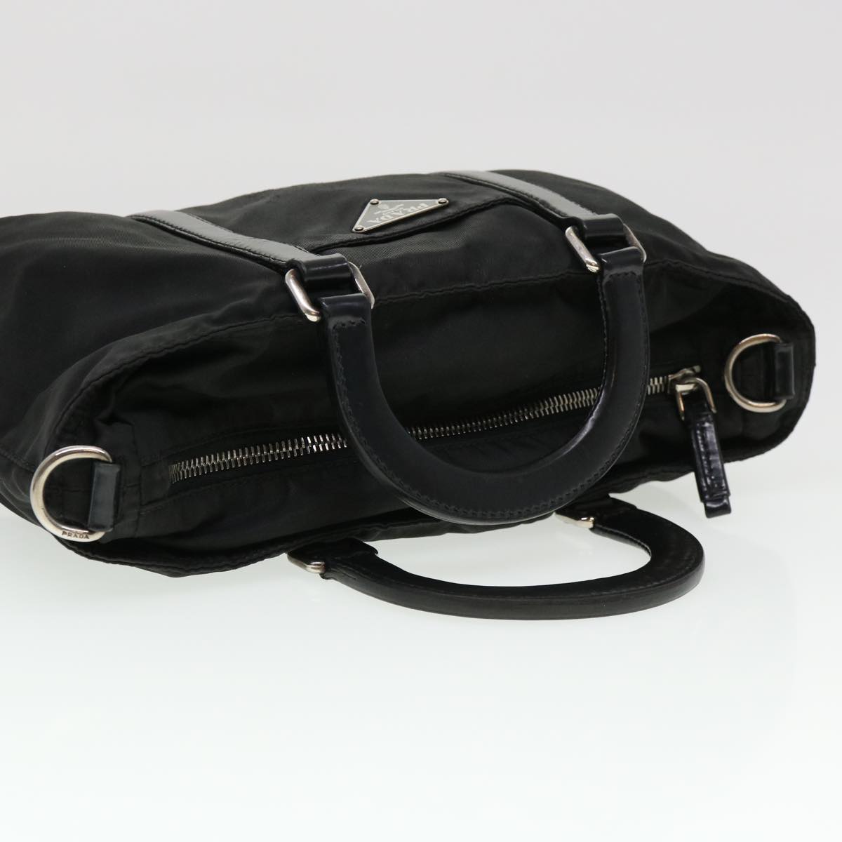 PRADA Hand Bag Nylon 2way Black Auth 39702