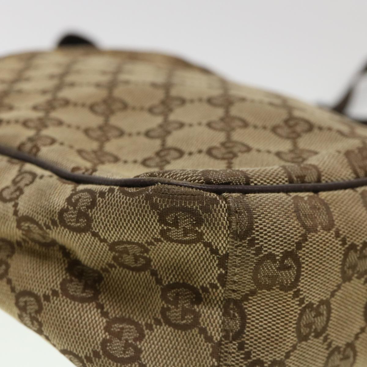 GUCCI GG Canvas Shoulder Bag Beige 0316 002058 Auth 39712