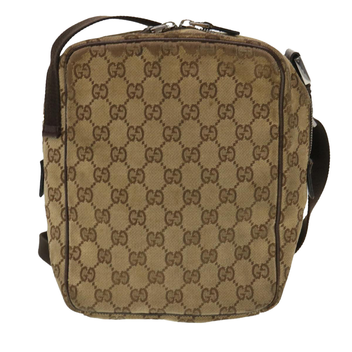 GUCCI GG Canvas Shoulder Bag Beige 0316 002058 Auth 39712 - 0