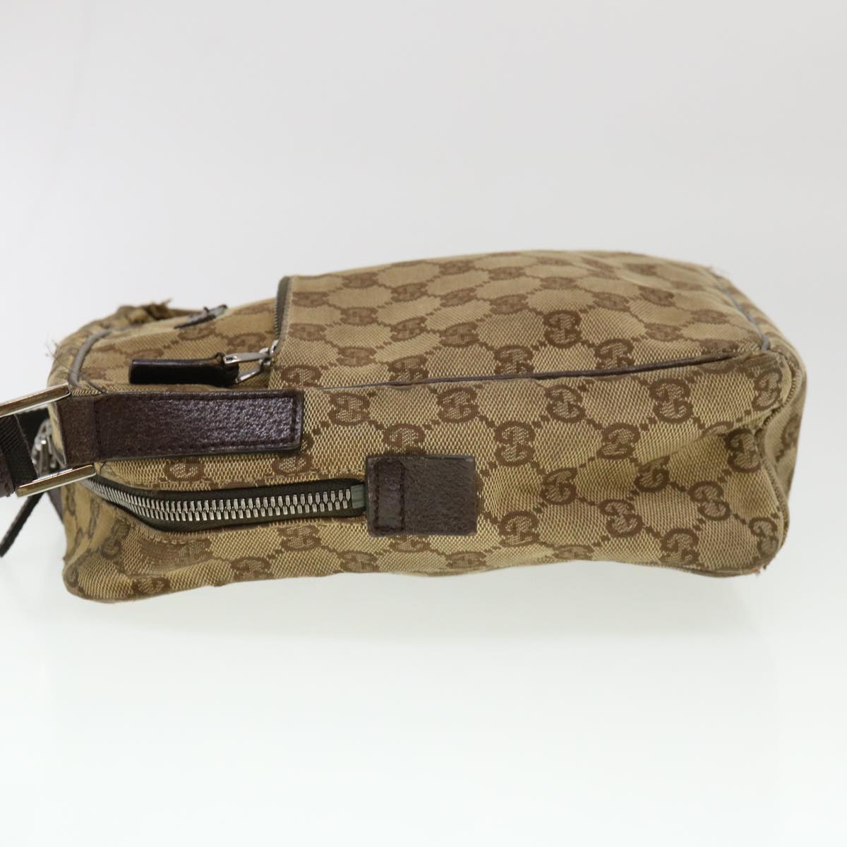 GUCCI GG Canvas Shoulder Bag Beige 0316 002058 Auth 39712