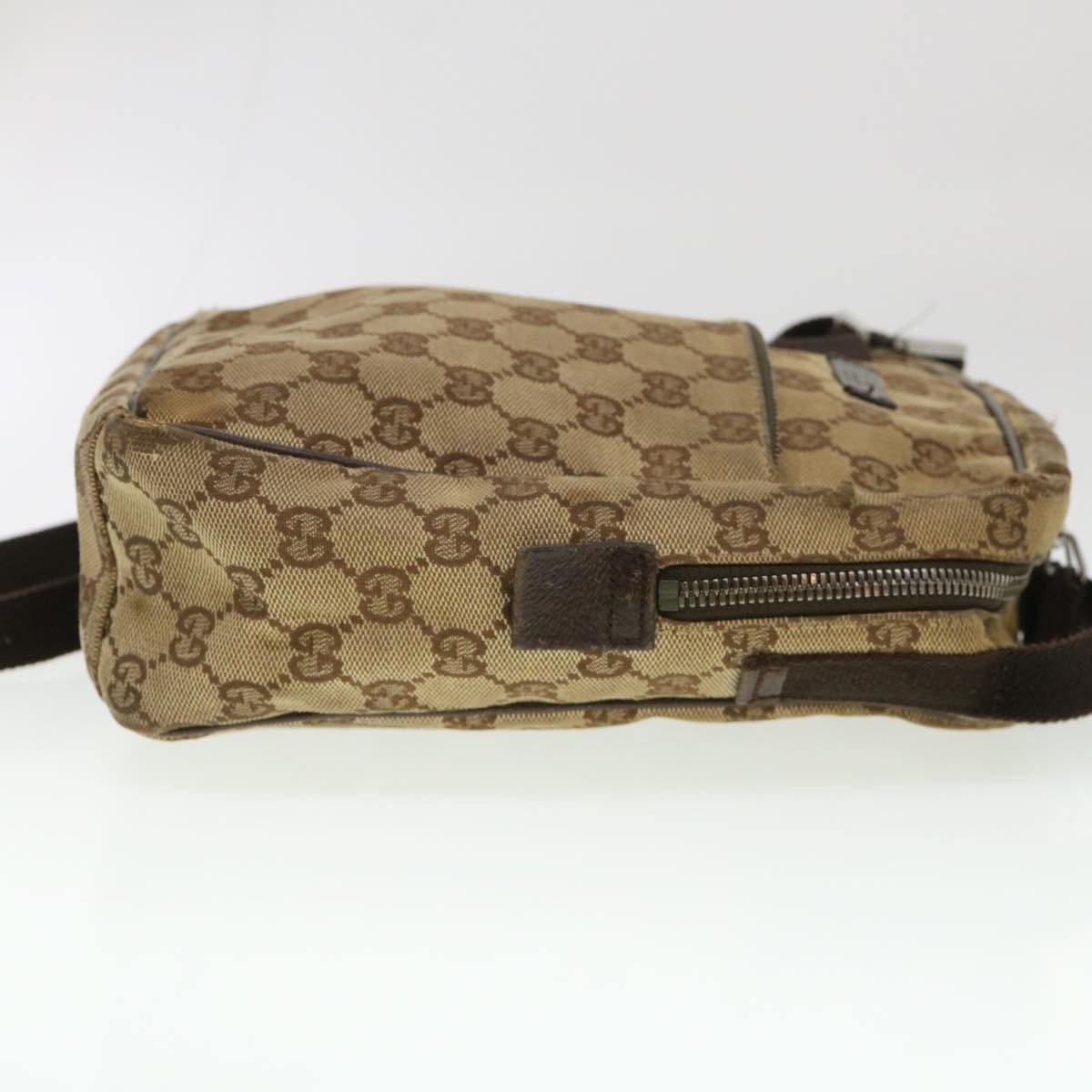 GUCCI GG Canvas Shoulder Bag Beige 0316 002058 Auth 39712