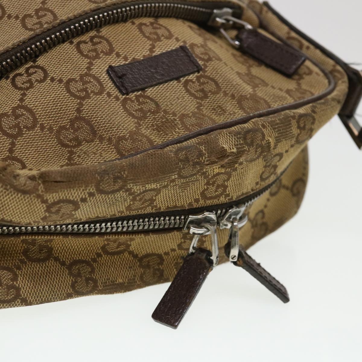 GUCCI GG Canvas Shoulder Bag Beige 0316 002058 Auth 39712