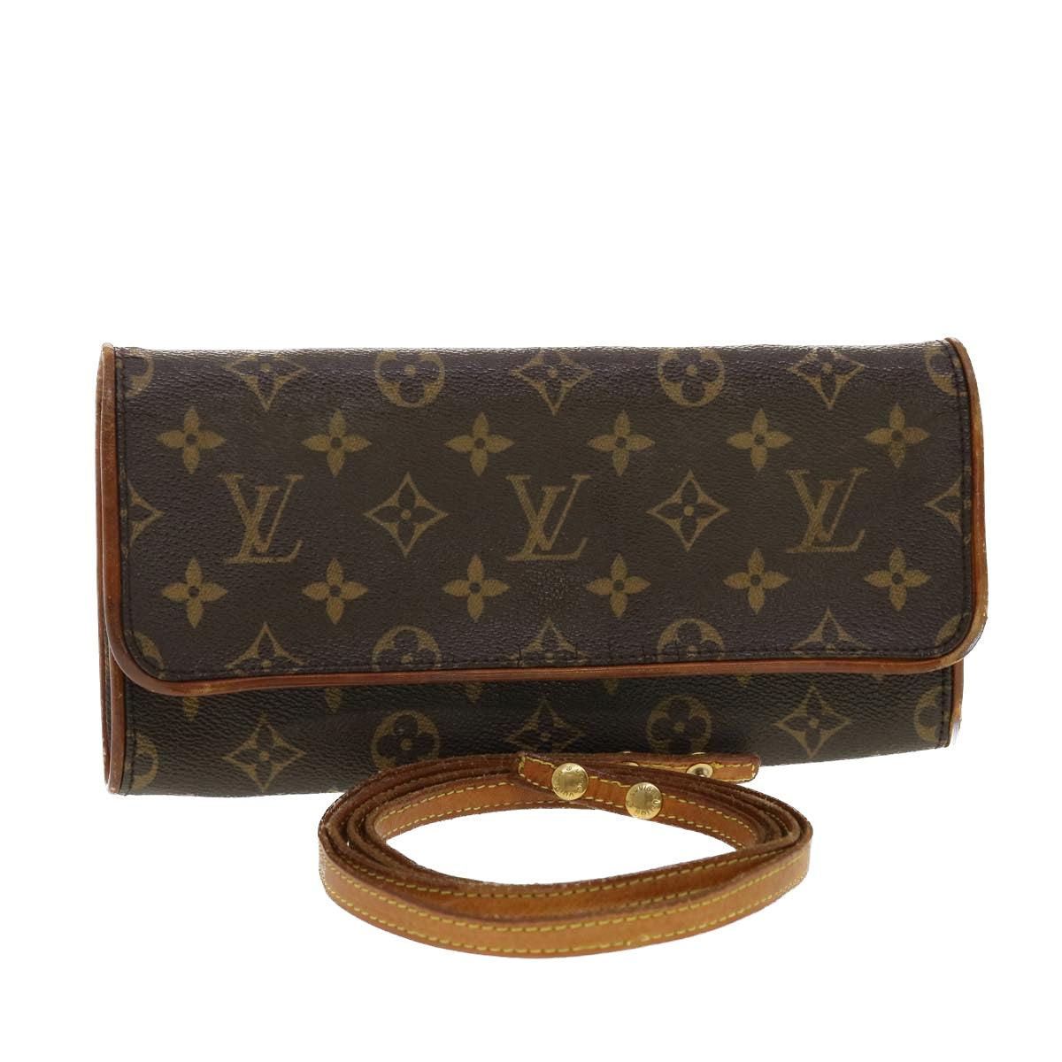 LOUIS VUITTON Monogram Pochette Twin GM Shoulder Bag M51852 LV Auth 39741