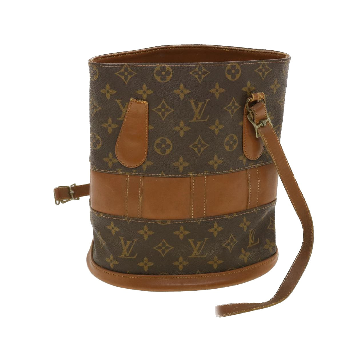 LOUIS VUITTON Monogram Bucket PM Shoulder Bag USA limited M42238 LV Auth 39744