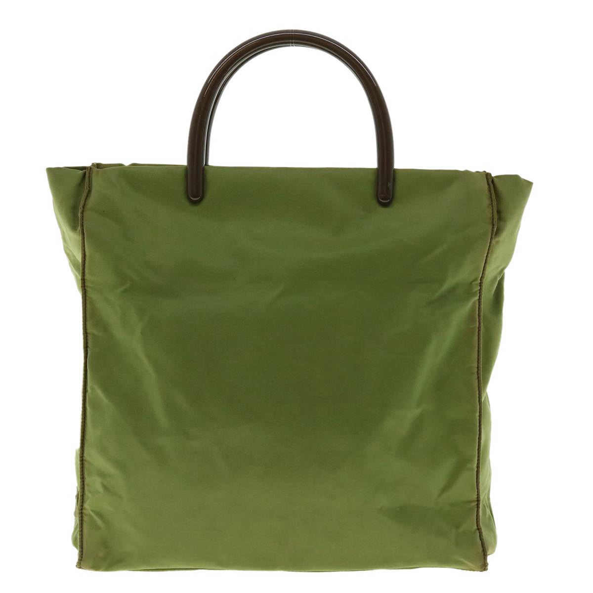 PRADA Hand Bag Nylon Khaki Auth 39752 - 0
