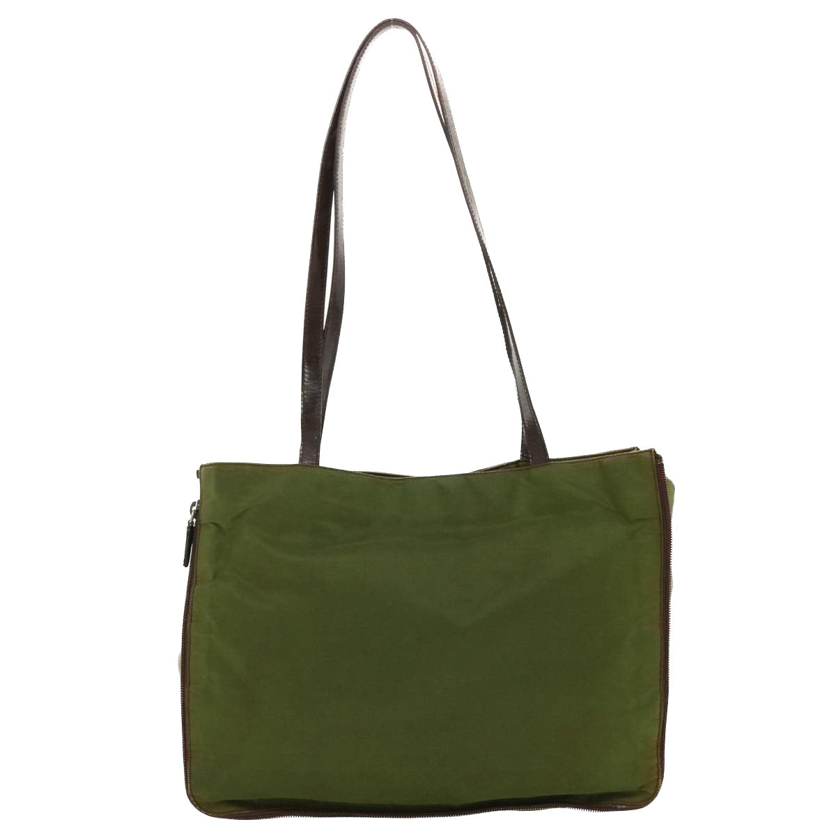 PRADA Hand Bag Nylon Khaki Auth 39754 - 0