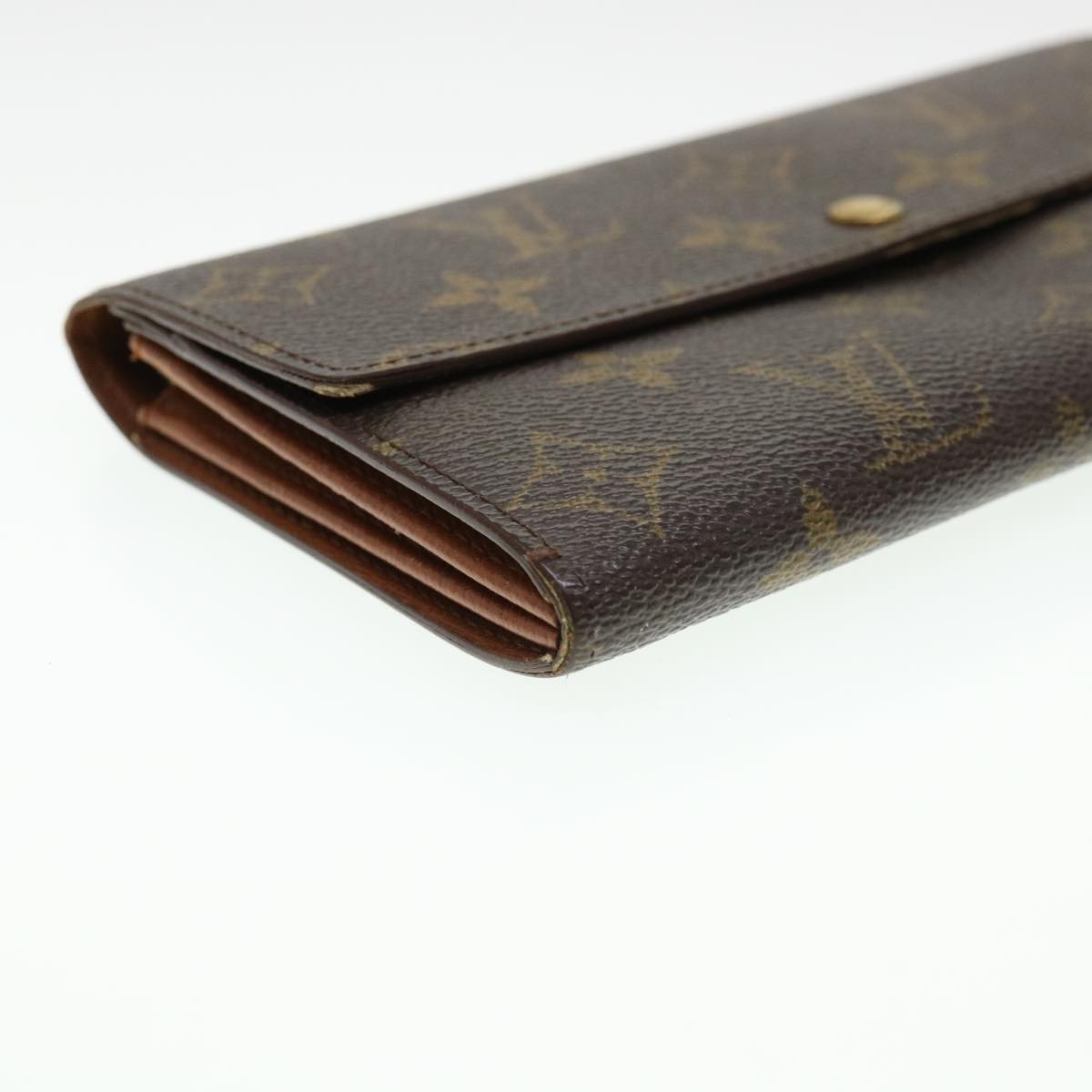 LOUIS VUITTON Monogram Portefeuille International Long Wallet M61217 Auth 39797