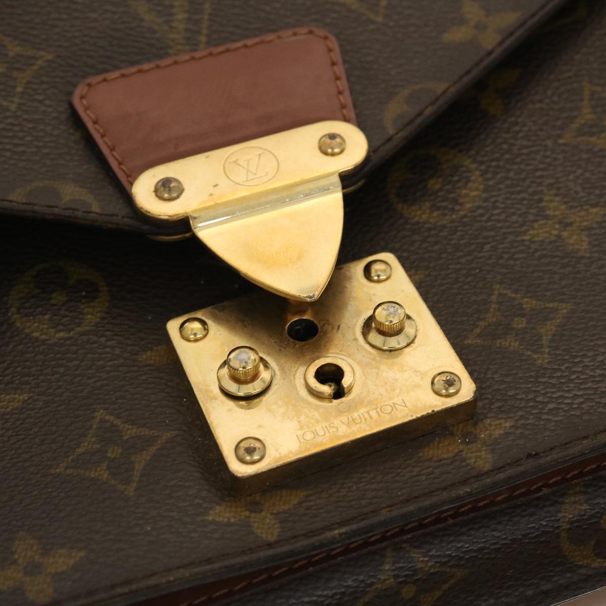 LOUIS VUITTON Monogram Monceau Hand Bag 2way M51185 LV Auth 39810