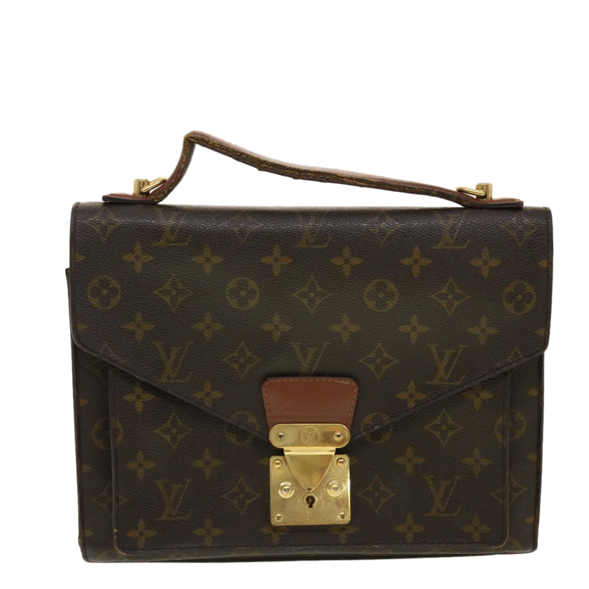 LOUIS VUITTON Monogram Monceau Hand Bag 2way M51185 LV Auth 39810