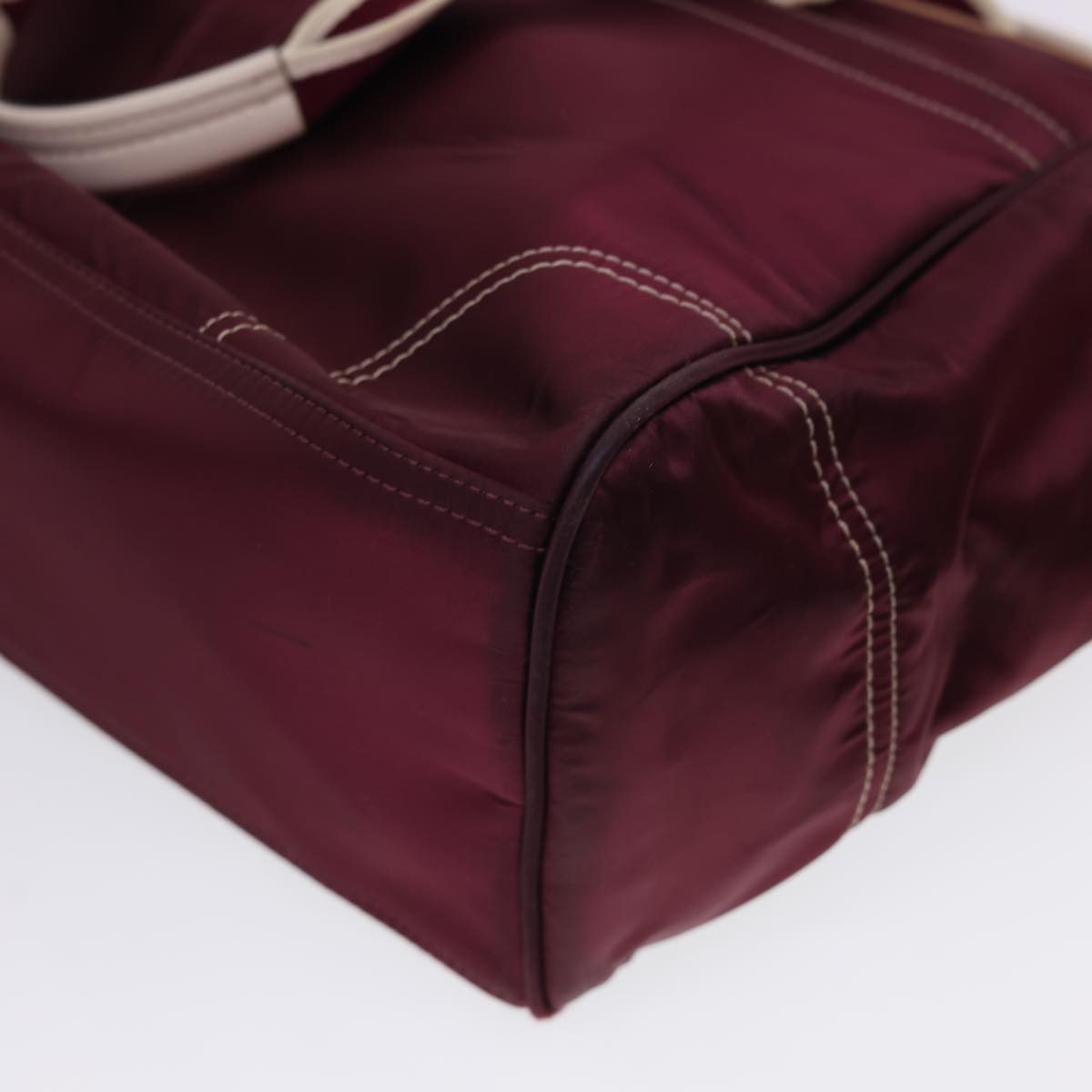 Coach Shoulder Bag Leather Satin 3Set White Black Wine Red Auth 39851