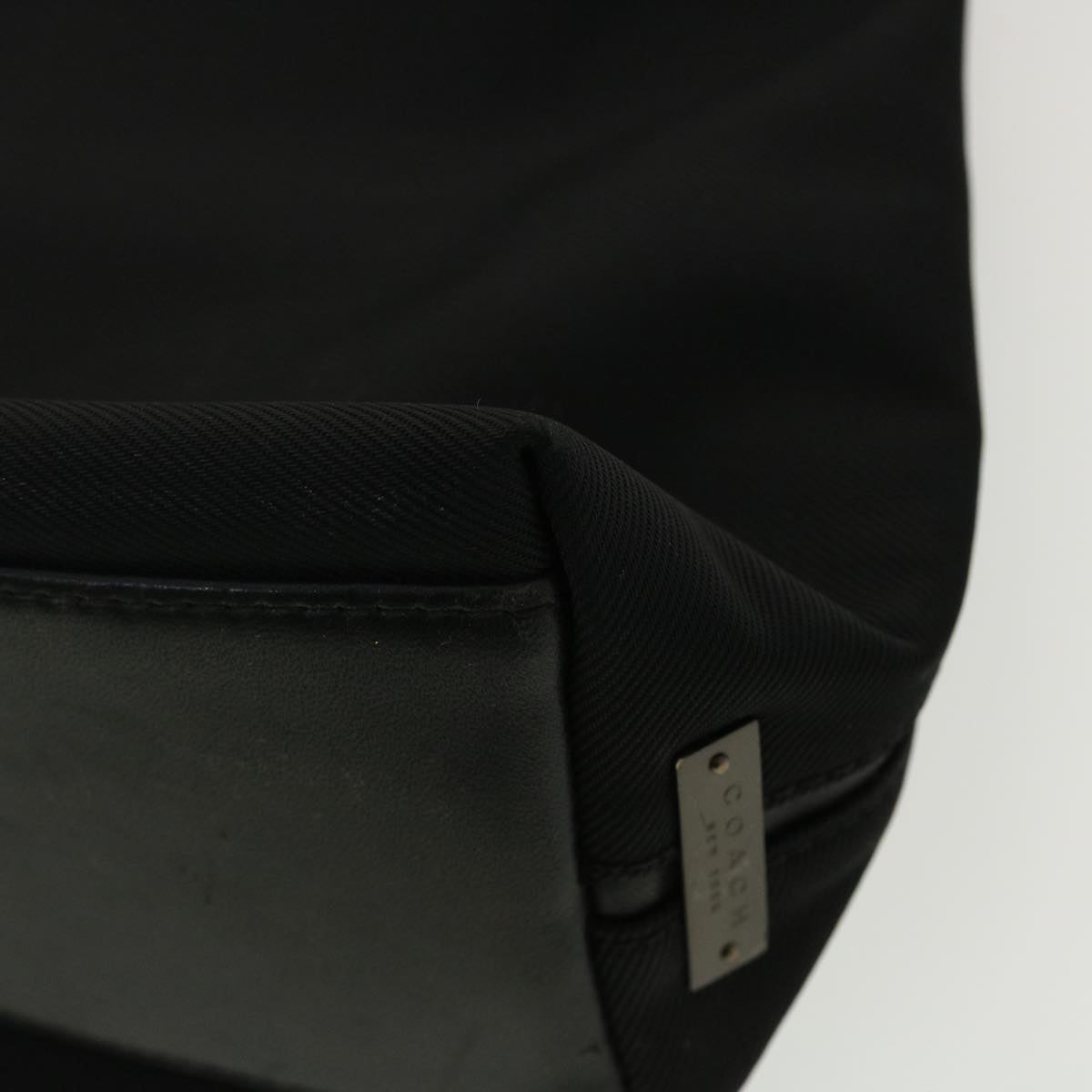 Coach Shoulder Bag Nylon PVC Leather 3Set Black Pink Auth 39858