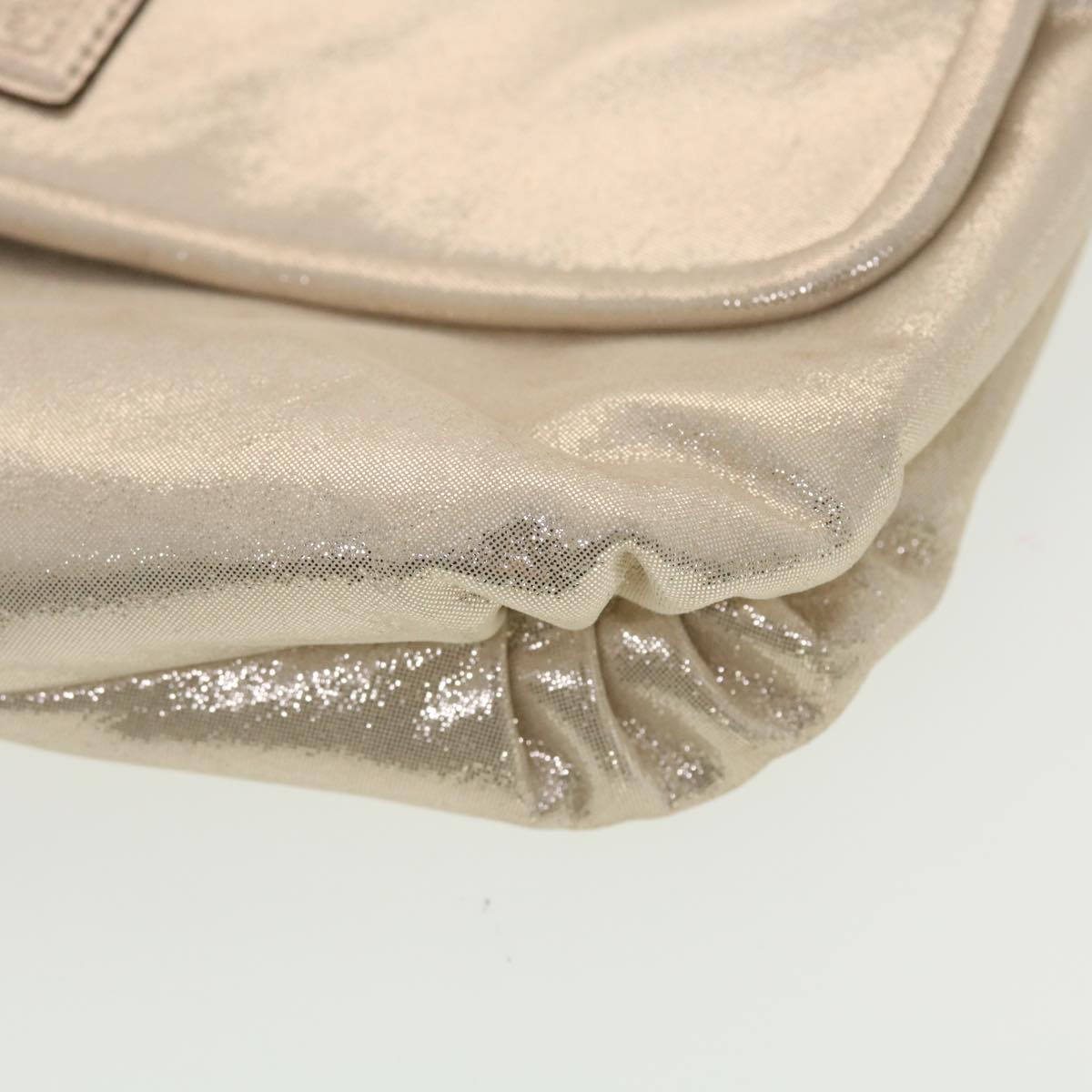 Coach Signature Shoulder Bag PVC Leather Enamel 3Set Beige Yellow Auth 39861