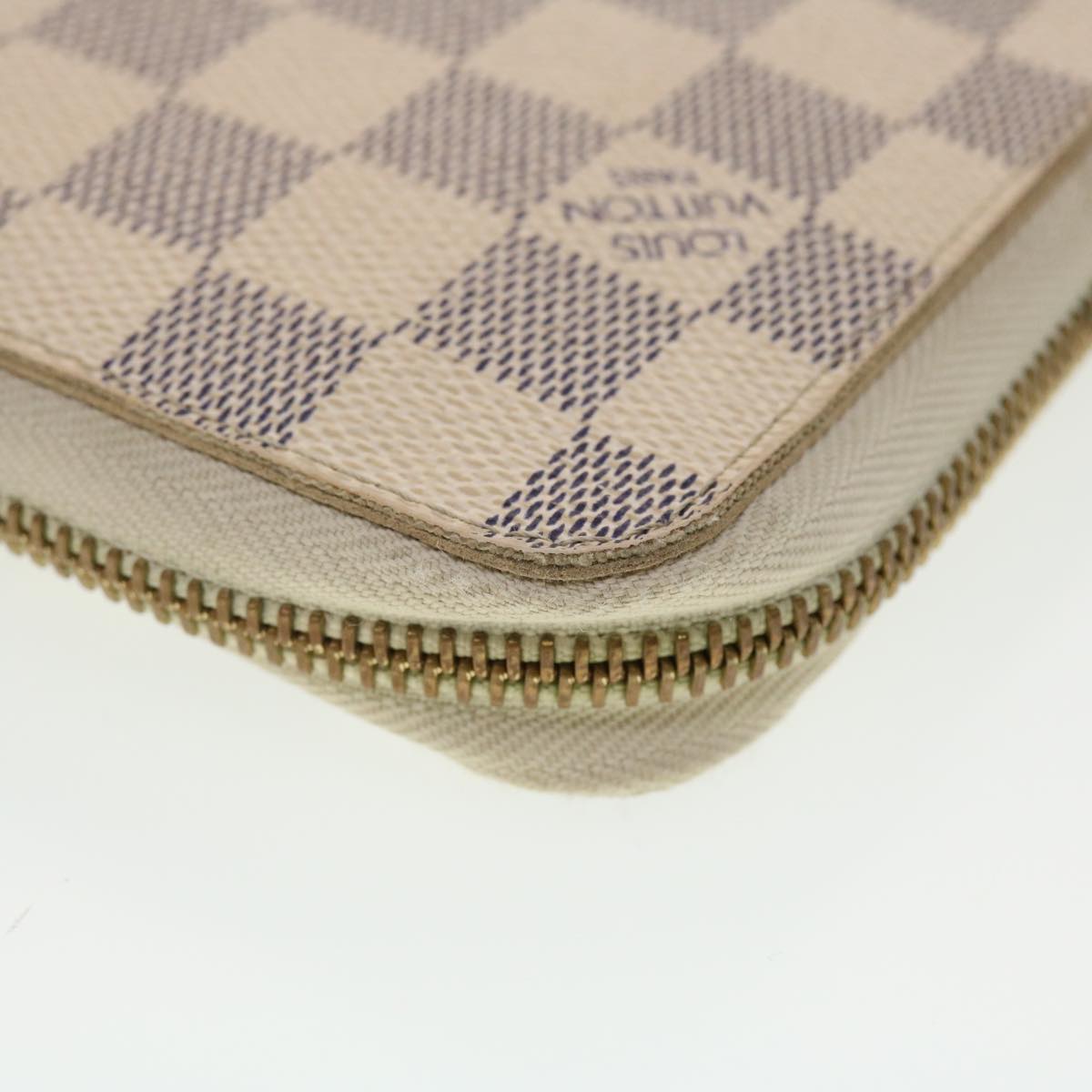 LOUIS VUITTON Damier Azur Zippy Organizer Long Wallet N60012 LV Auth 39889