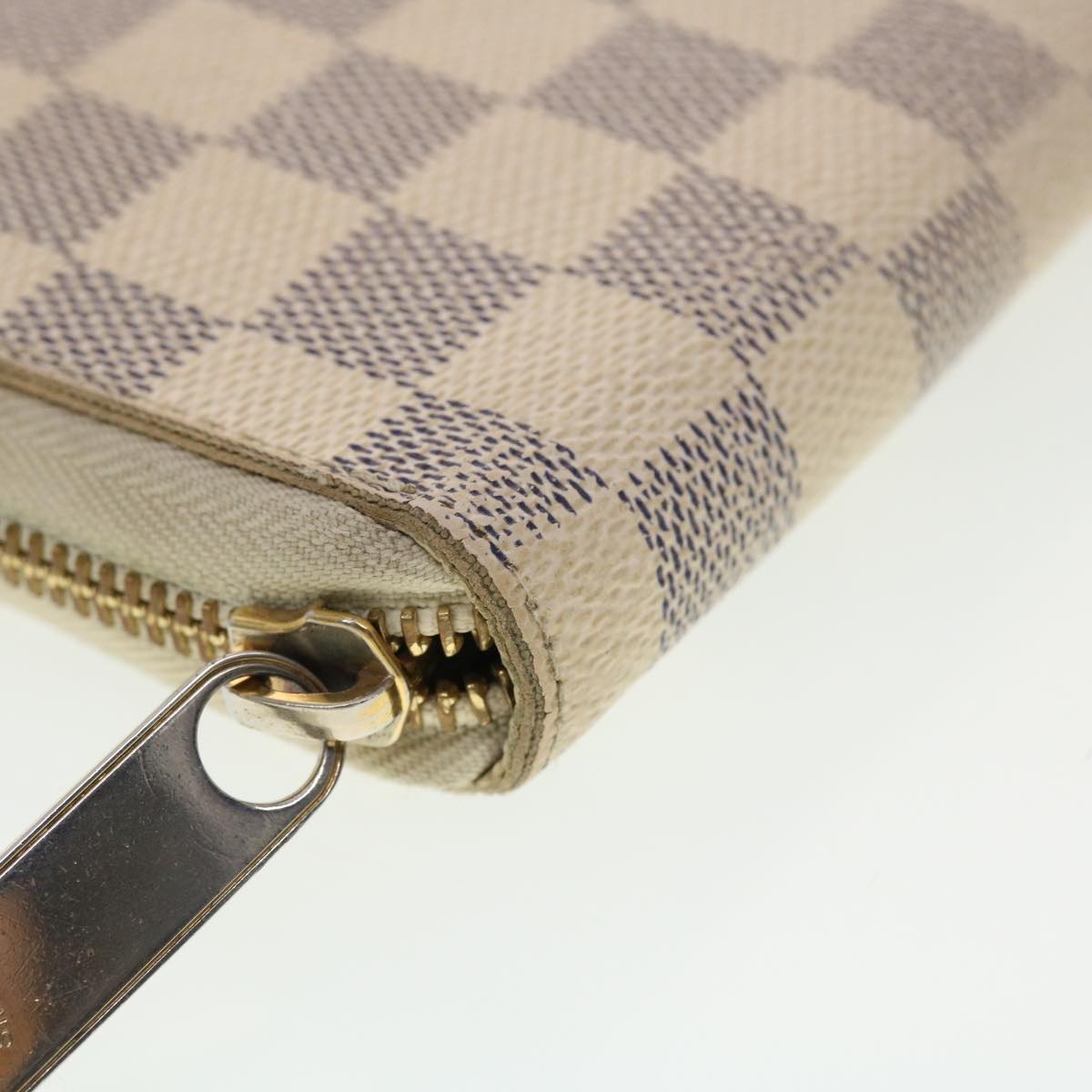 LOUIS VUITTON Damier Azur Zippy Organizer Long Wallet N60012 LV Auth 39889