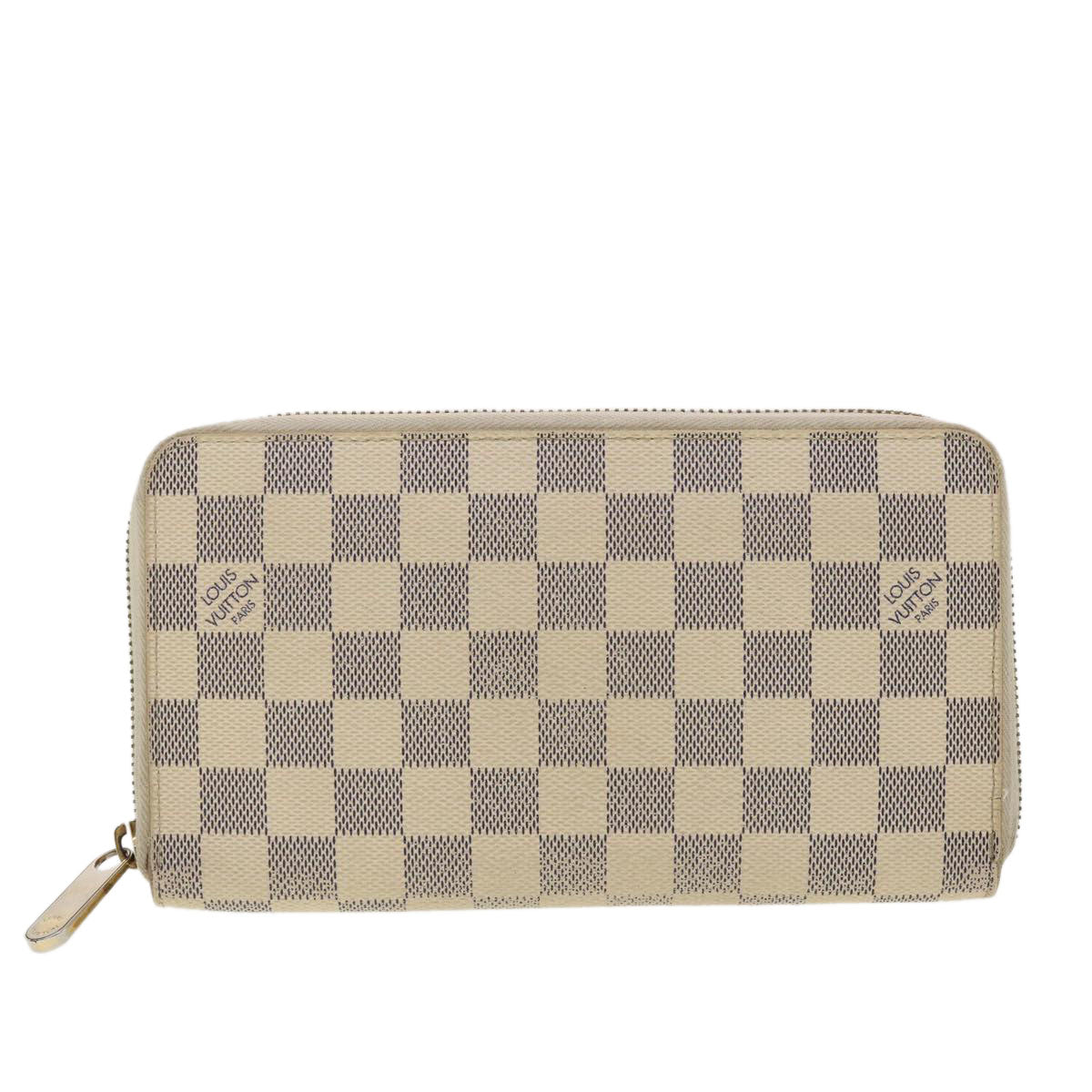 LOUIS VUITTON Damier Azur Zippy Organizer Long Wallet N60012 LV Auth 39889