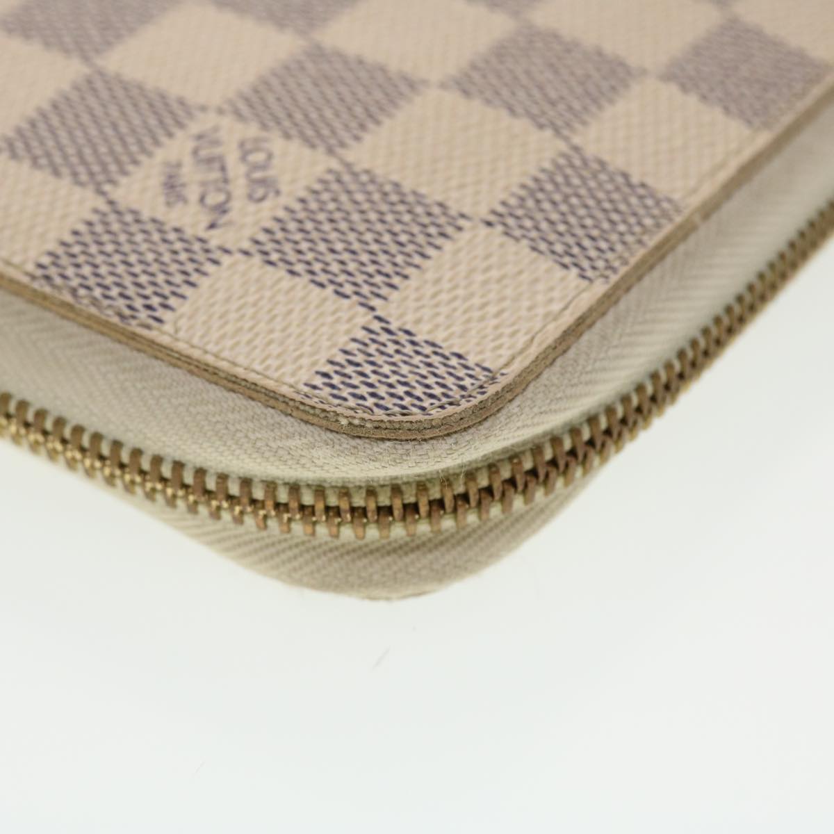 LOUIS VUITTON Damier Azur Zippy Organizer Long Wallet N60012 LV Auth 39889