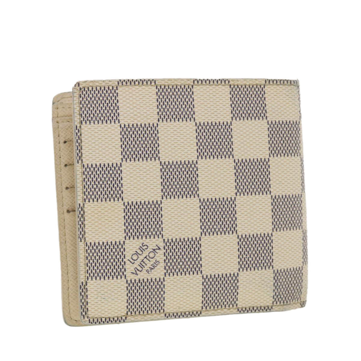 LOUIS VUITTON Damier Azur Porte Feuille Marco Bifold Wallet N60018 LV Auth 39919