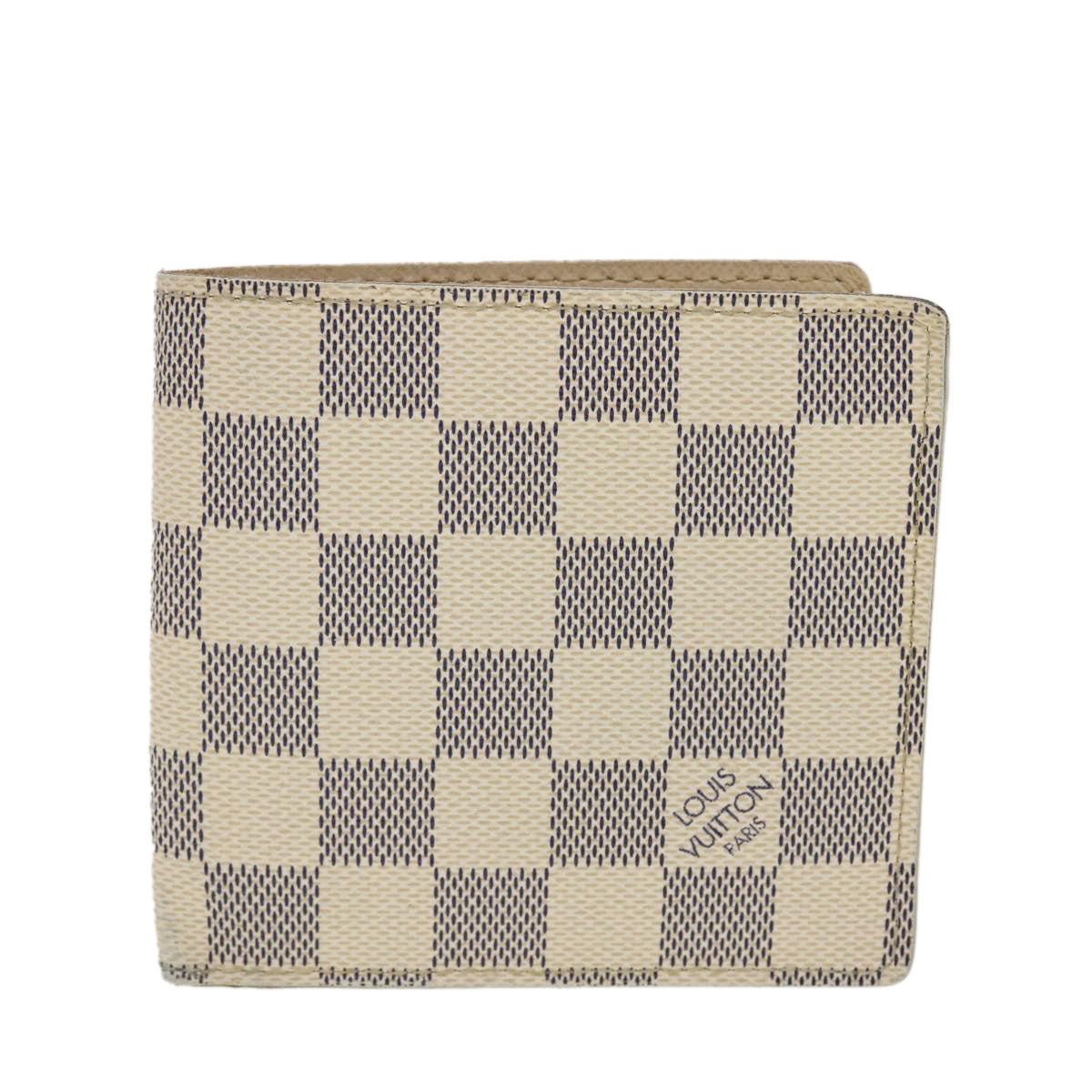 LOUIS VUITTON Damier Azur Porte Feuille Marco Bifold Wallet N60018 LV Auth 39919 - 0