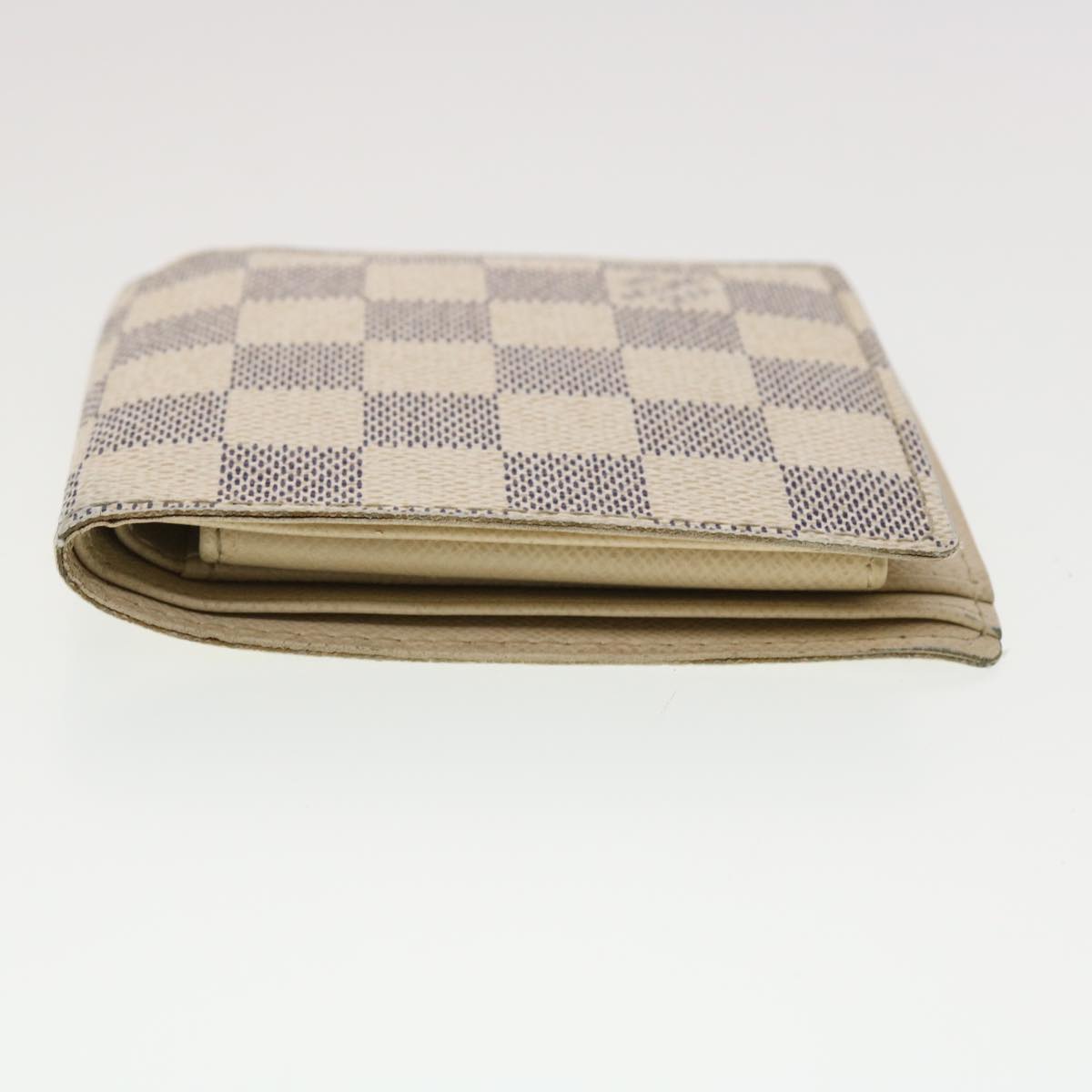 LOUIS VUITTON Damier Azur Porte Feuille Marco Bifold Wallet N60018 LV Auth 39919