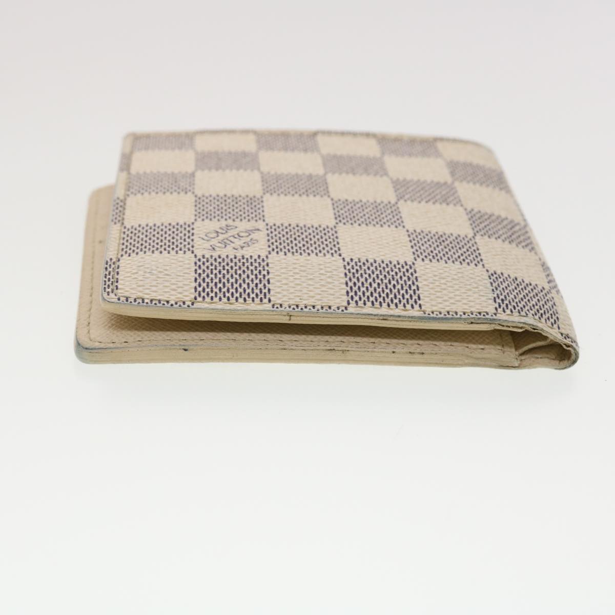 LOUIS VUITTON Damier Azur Porte Feuille Marco Bifold Wallet N60018 LV Auth 39919