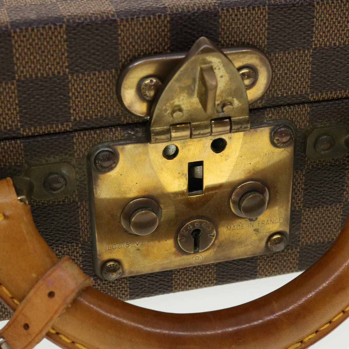 LOUIS VUITTON Damier Ebene President Trunk SPO LV Auth 39928A