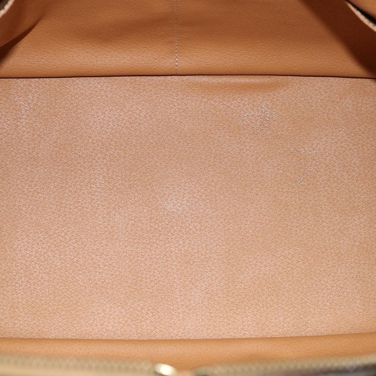 CELINE Macadam Canvas Boston Bag PVC Leather 2way Brown Auth 39945