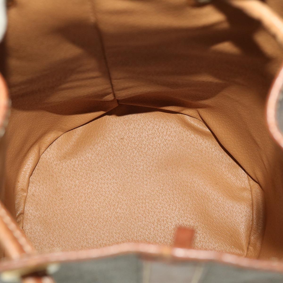 CELINE Macadam Canvas Shoulder Bag PVC Leather Brown Auth 39946