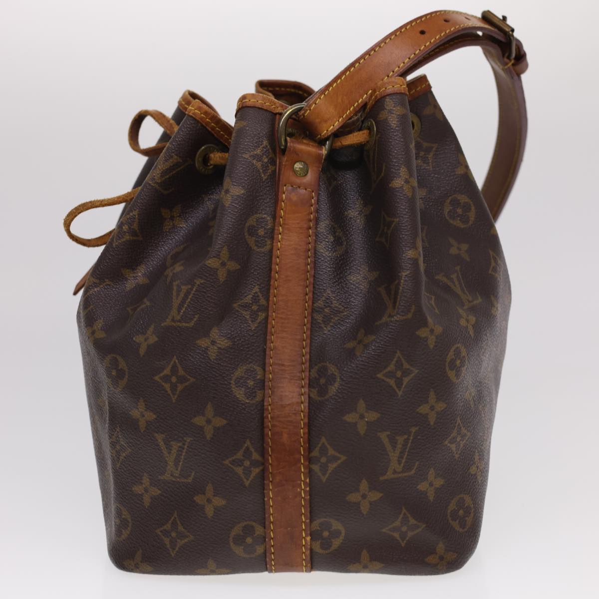 LOUIS VUITTON Monogram Petit Noe Shoulder Bag M42226 LV Auth 39980