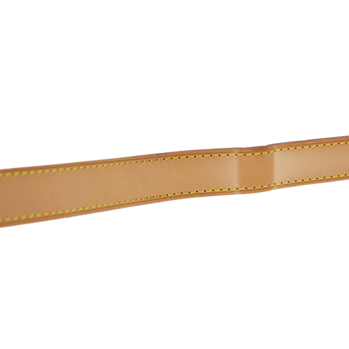 LOUIS VUITTON Shoulder Strap Leather 35.4""-42.5"" Beige LV Auth 39998