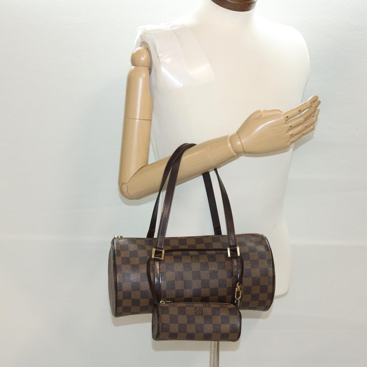 LOUIS VUITTON Damier Ebene Papillon 30 Hand Bag N51303 LV Auth 40022